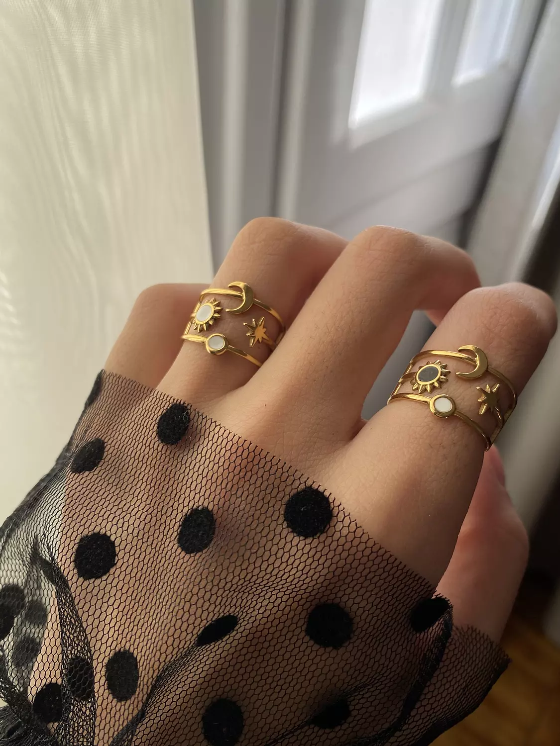 Sun & moon ring image