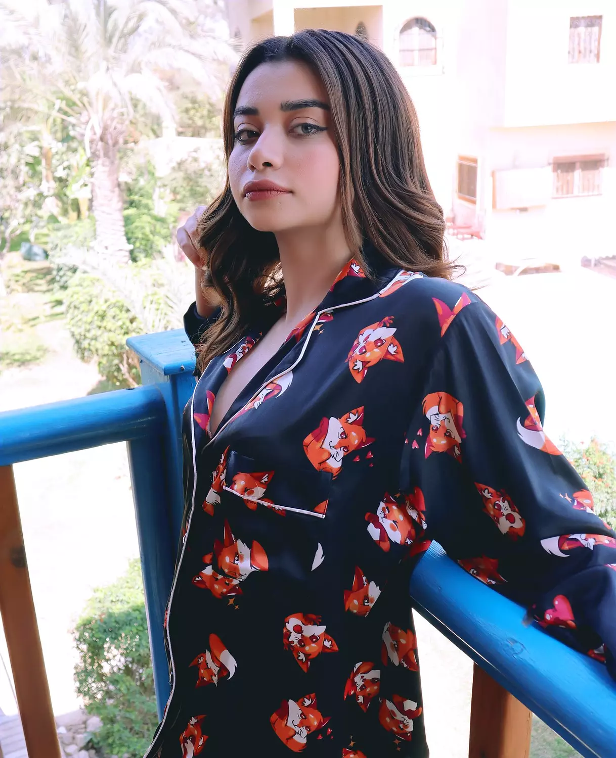 Fox Print Satin Pajama hover image