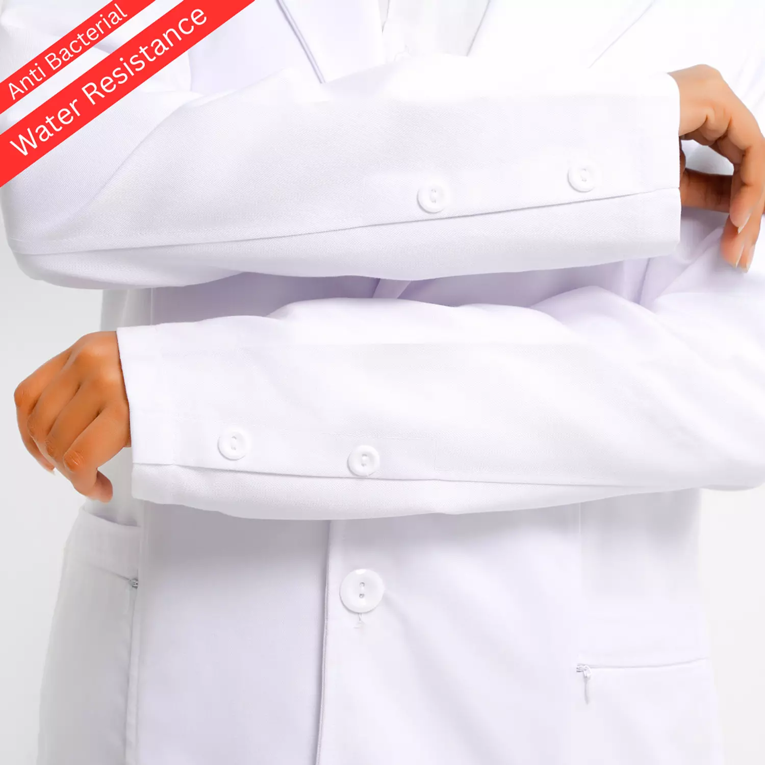 White Elegance Lab Coat Short 6