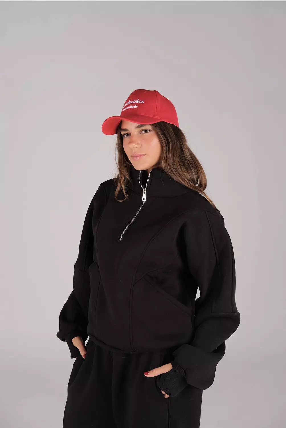 Finger Quarter zip Sweater  1