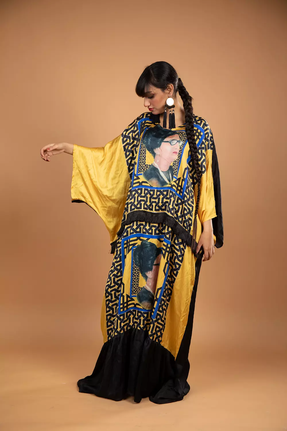 Om Kalthom Silk Abaya  image