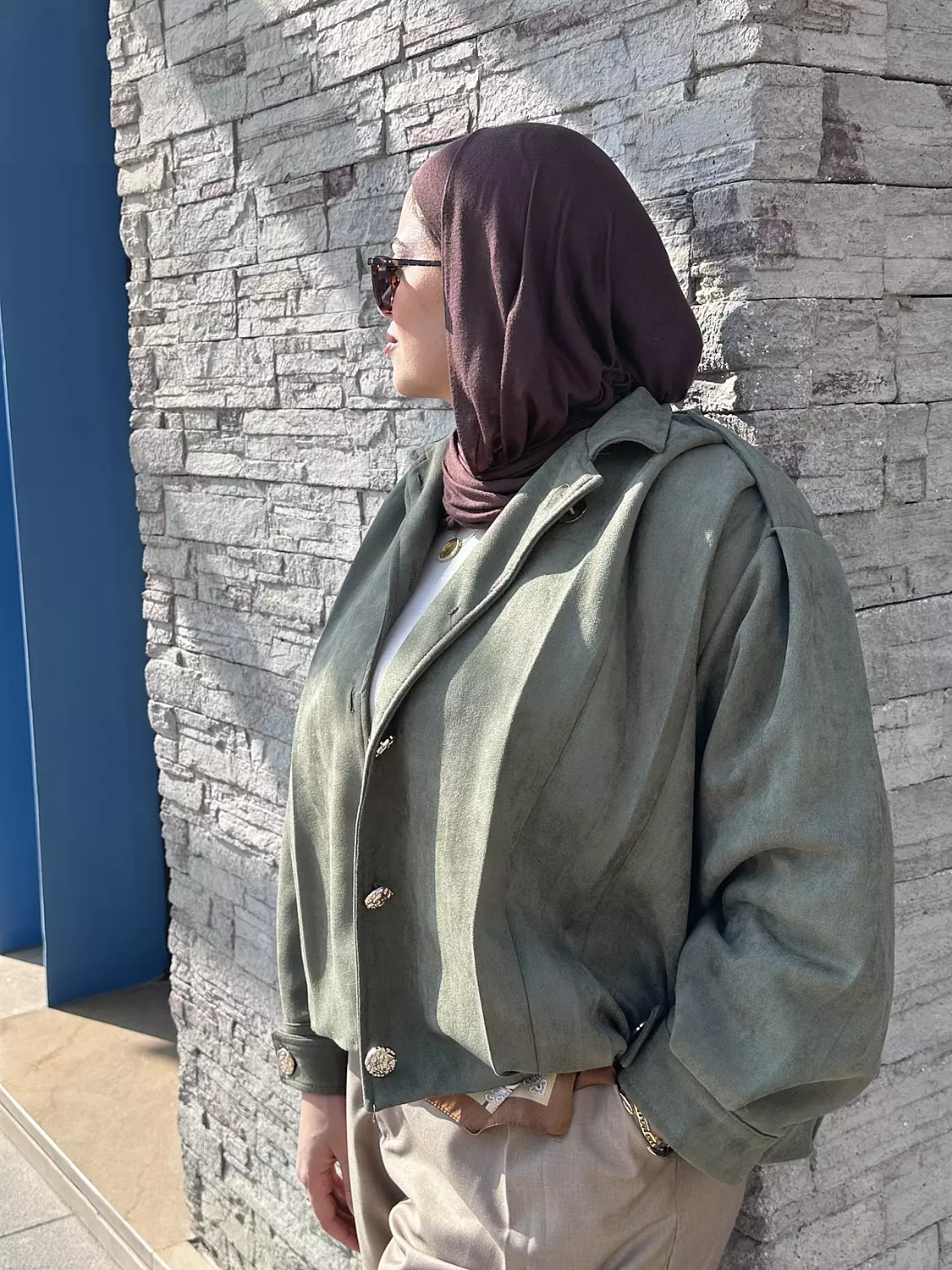 Everyday Suede Jacket - Olive 2