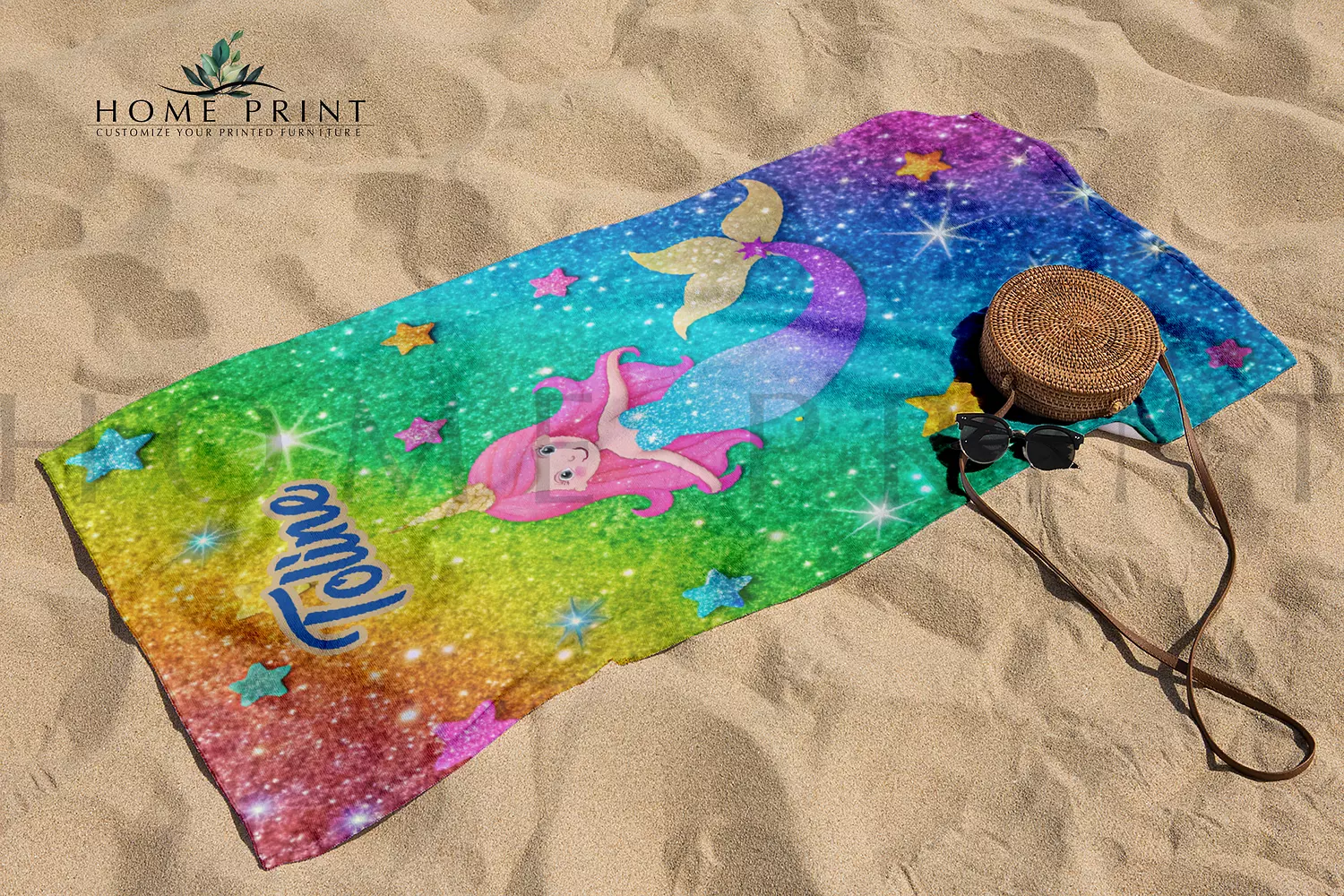 Microfiber Towel  - Mermaid - Colorful Design  image