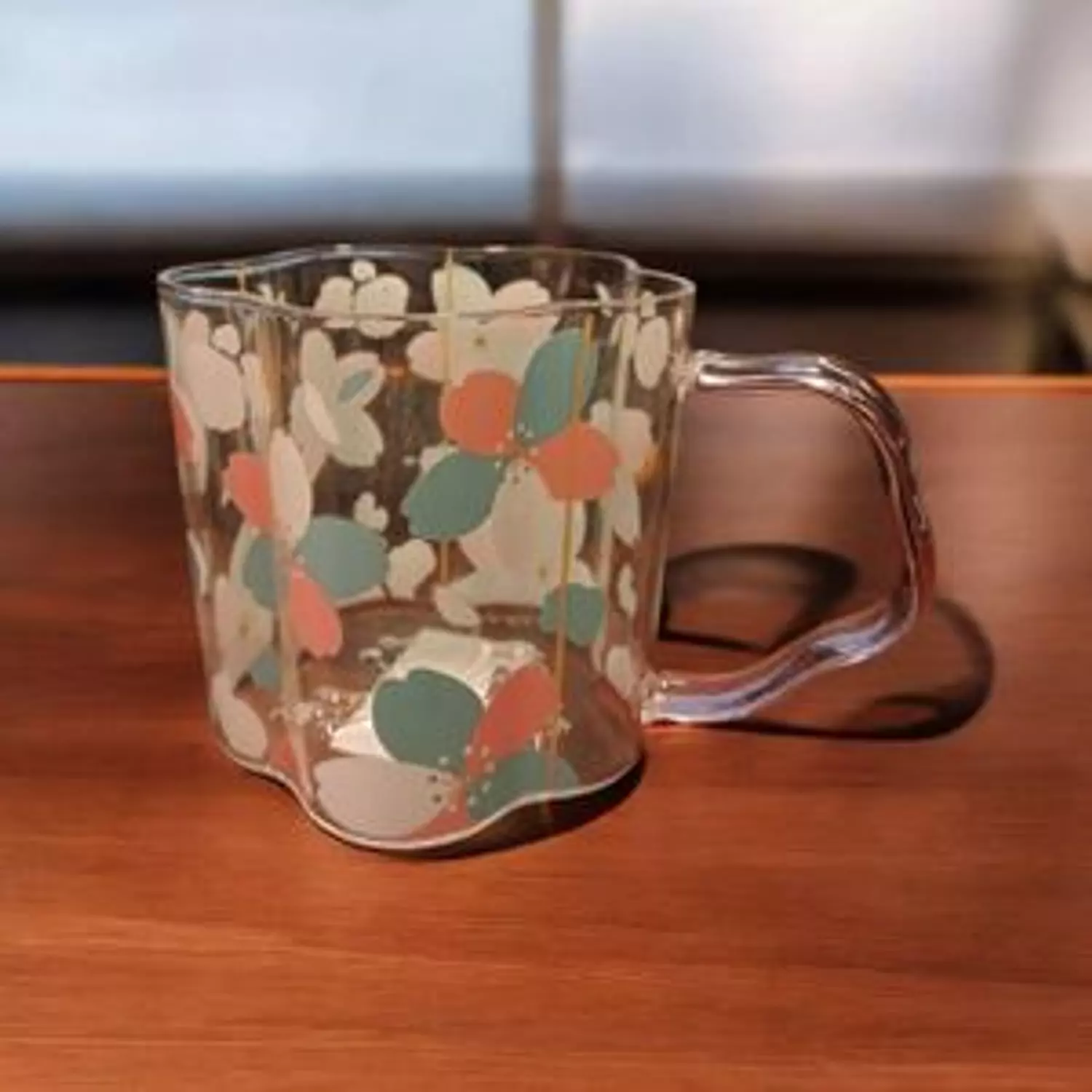 Pastel Floral Glass Mug image