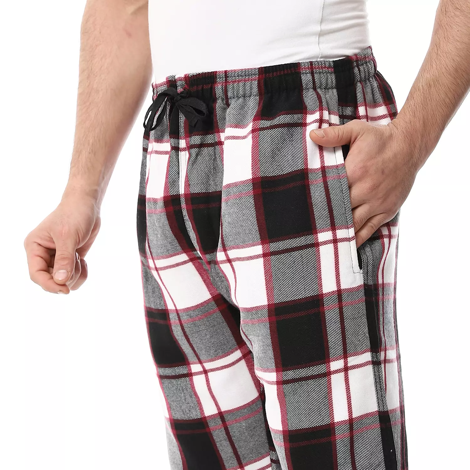 Shorto Winter Check Pants - Black * White * Grey - 4045 - 3 2