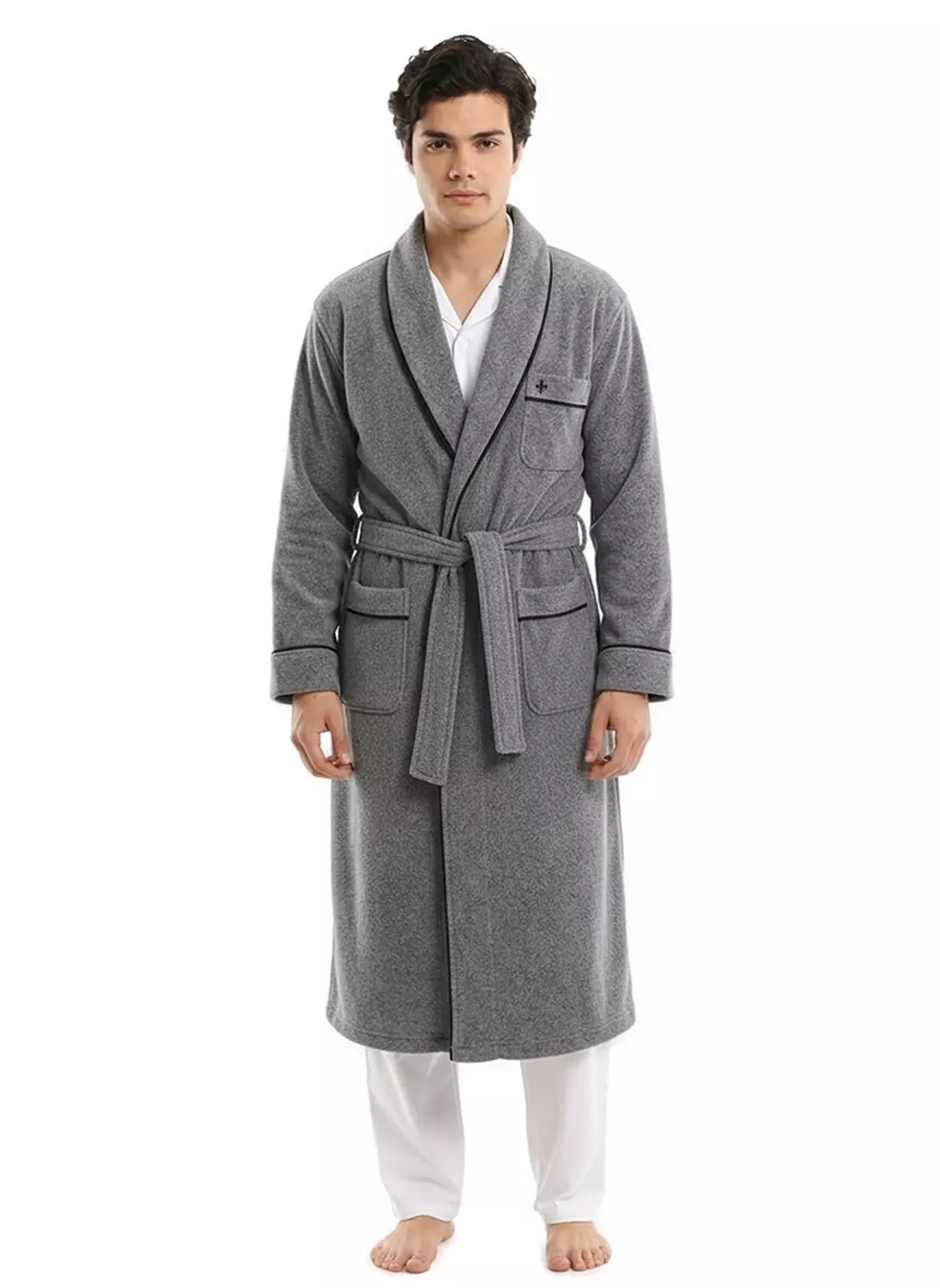 Shorto - روب رجالي شتوي - رمادي فاتح - 2712  image