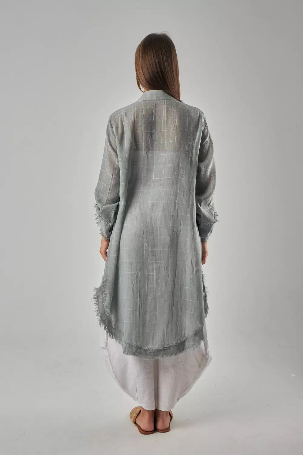 Mesh Linen Mint Shirt  5