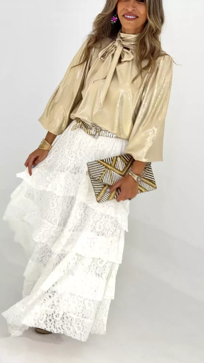 Neck-tie blouse (818-6) 3