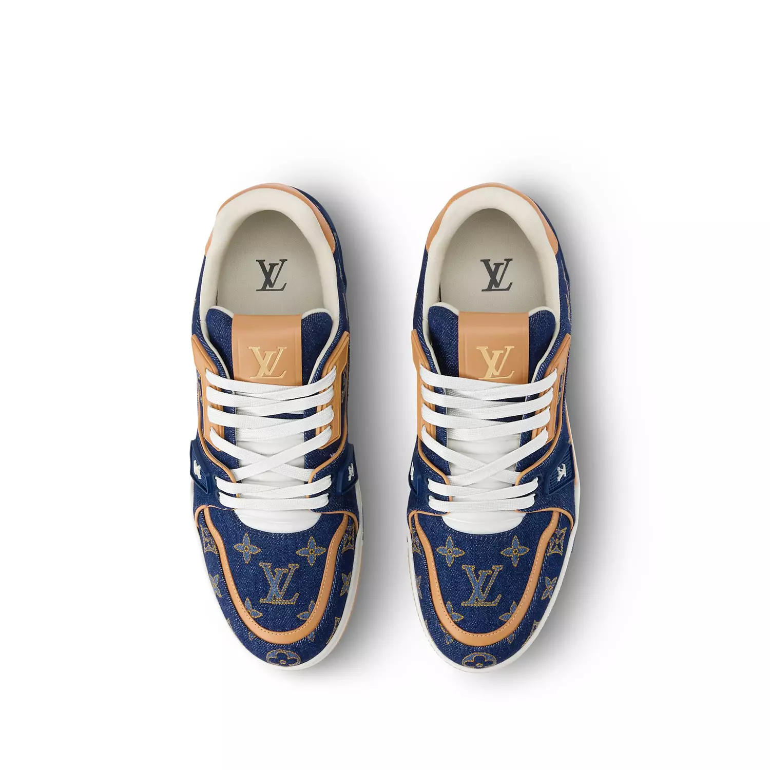Louis Vuitton LV Trainer Sneakers in Monogram-embroidered denim 3