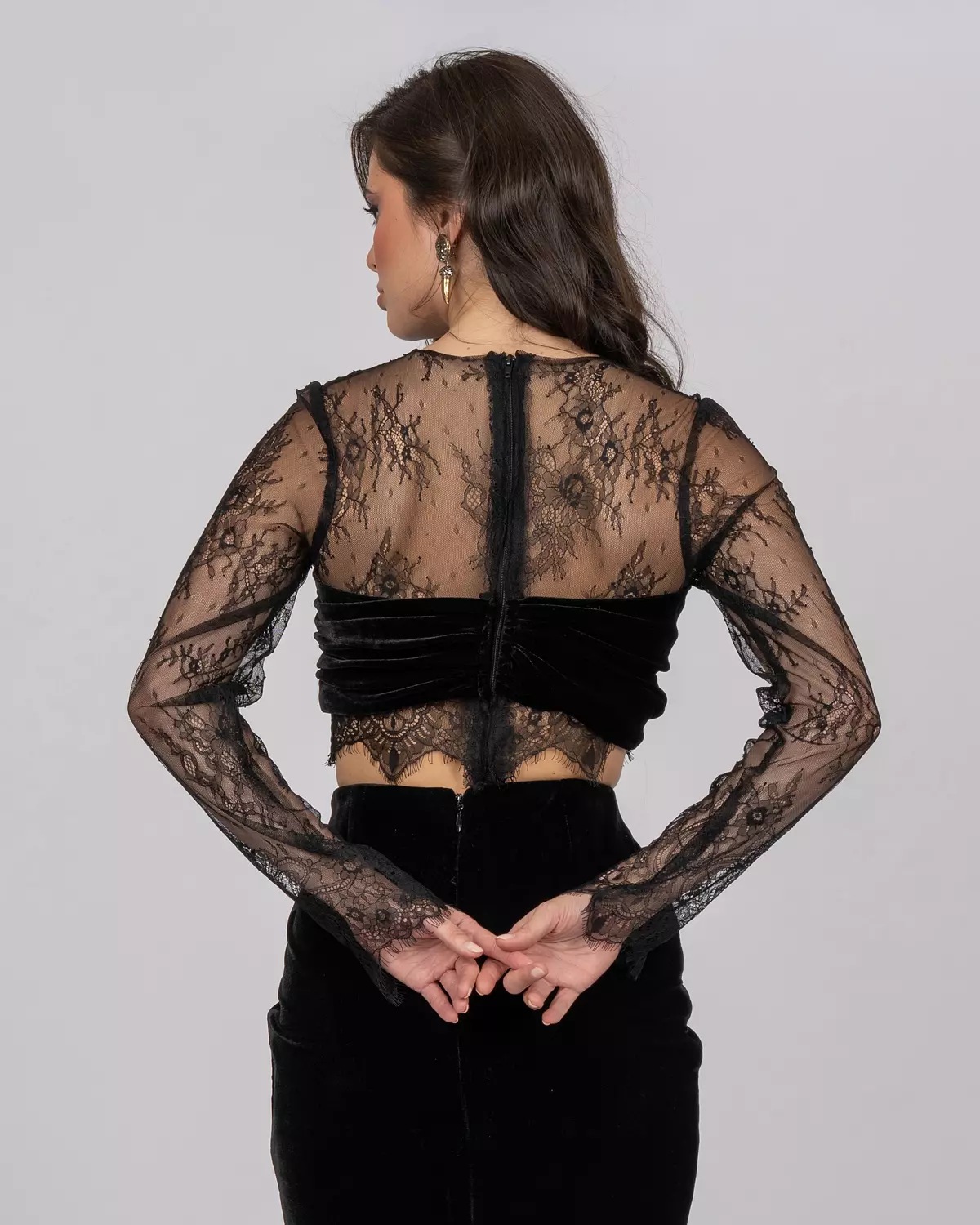 Black French Lace Top 3