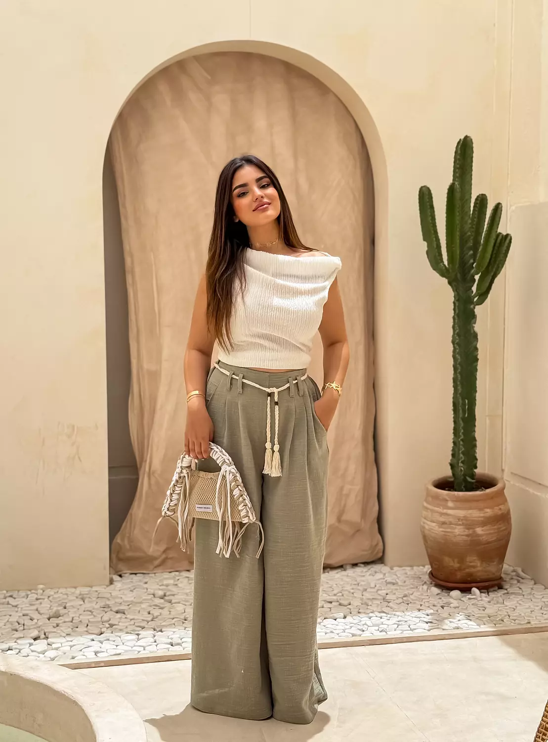 Wide linen pants  image