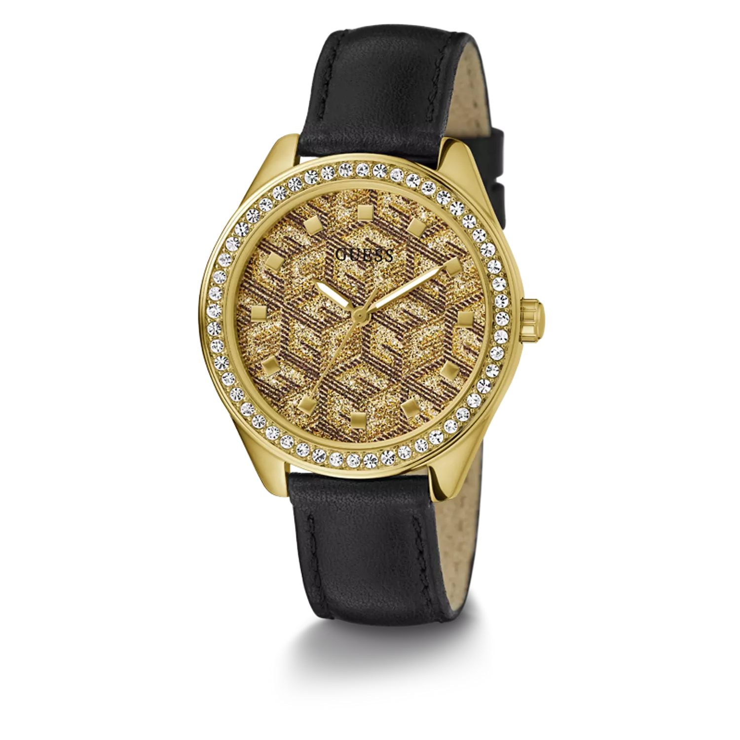 Guess GW0608L2 Ladies Watch Analog Movement Round Shape Black Smooth Leather Strap 4