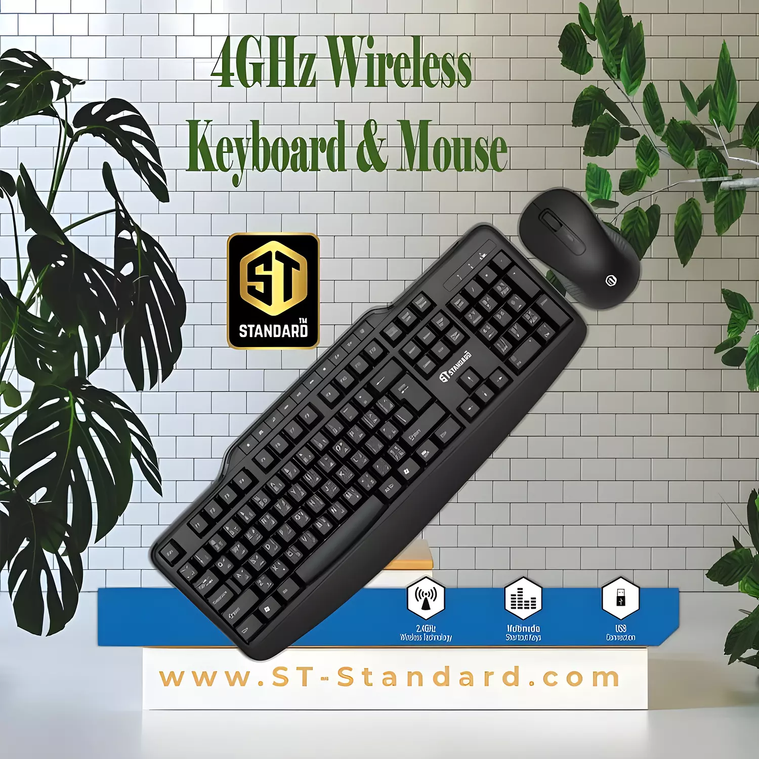 KCW-6000 Wireless Keyboard & Mouse, Black, Made in China 5