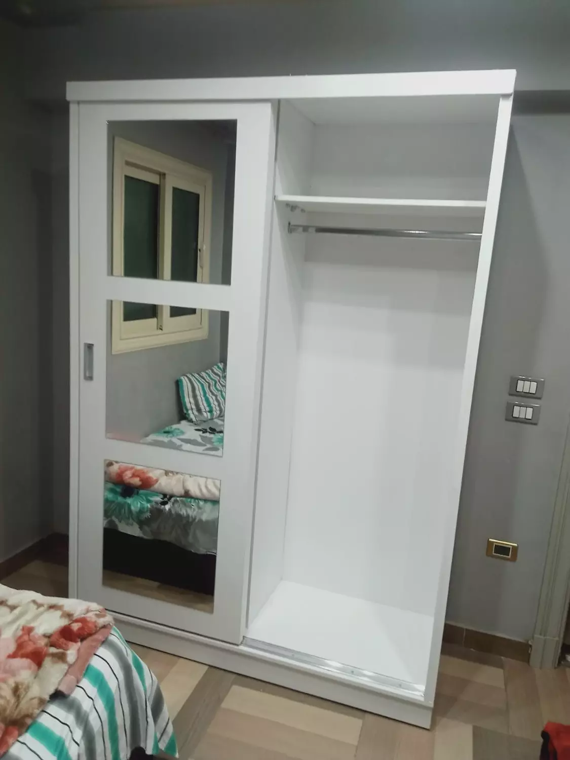 Mdf Wardrobe 2 Doors 210x150x60 cm 3