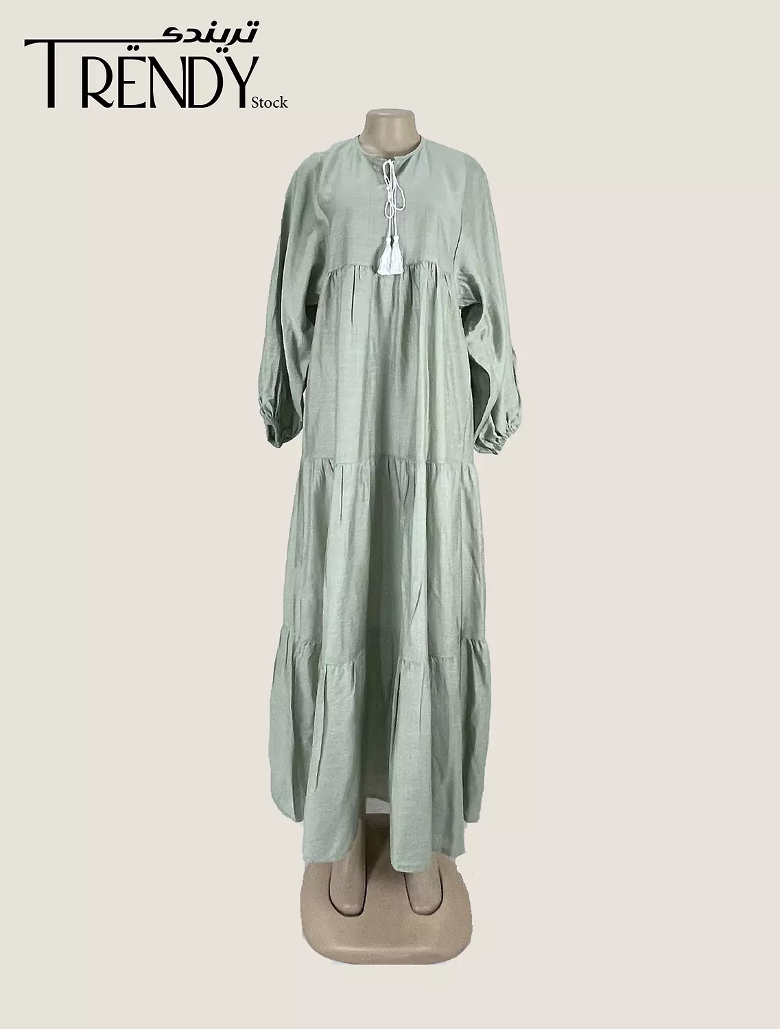 Summer Lenon with long sleeves dress 2