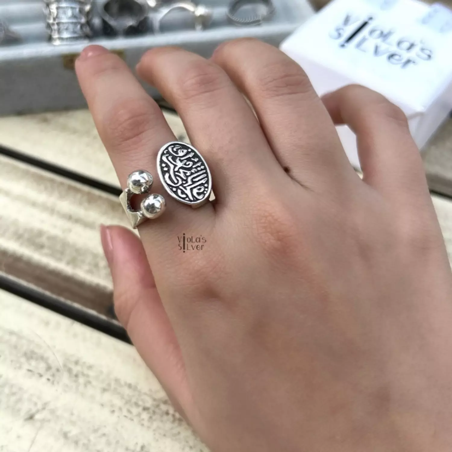 اللقاء خير من الفراق Arabic ring image