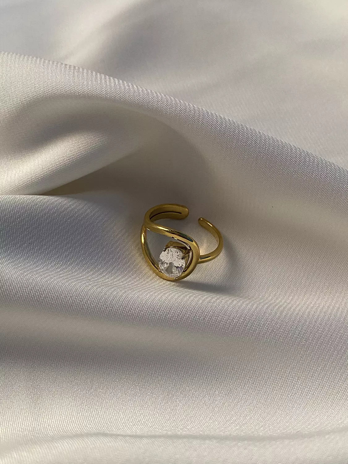 Oval Stone Asymmetrical Ring image