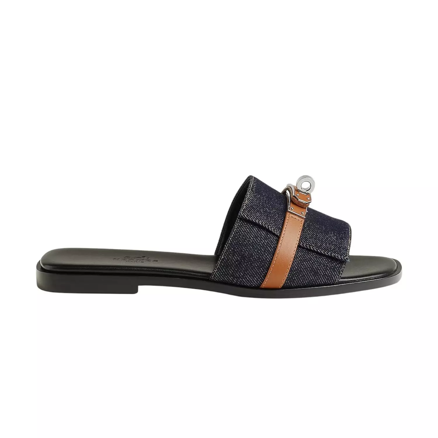 Hermes Giulia sandal Bleu Brut Naturel image