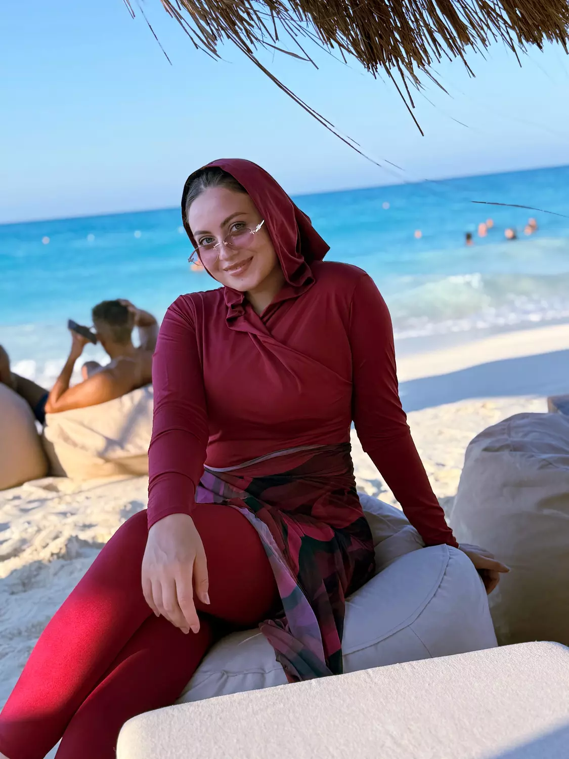 Maroon Marble Burkini 2
