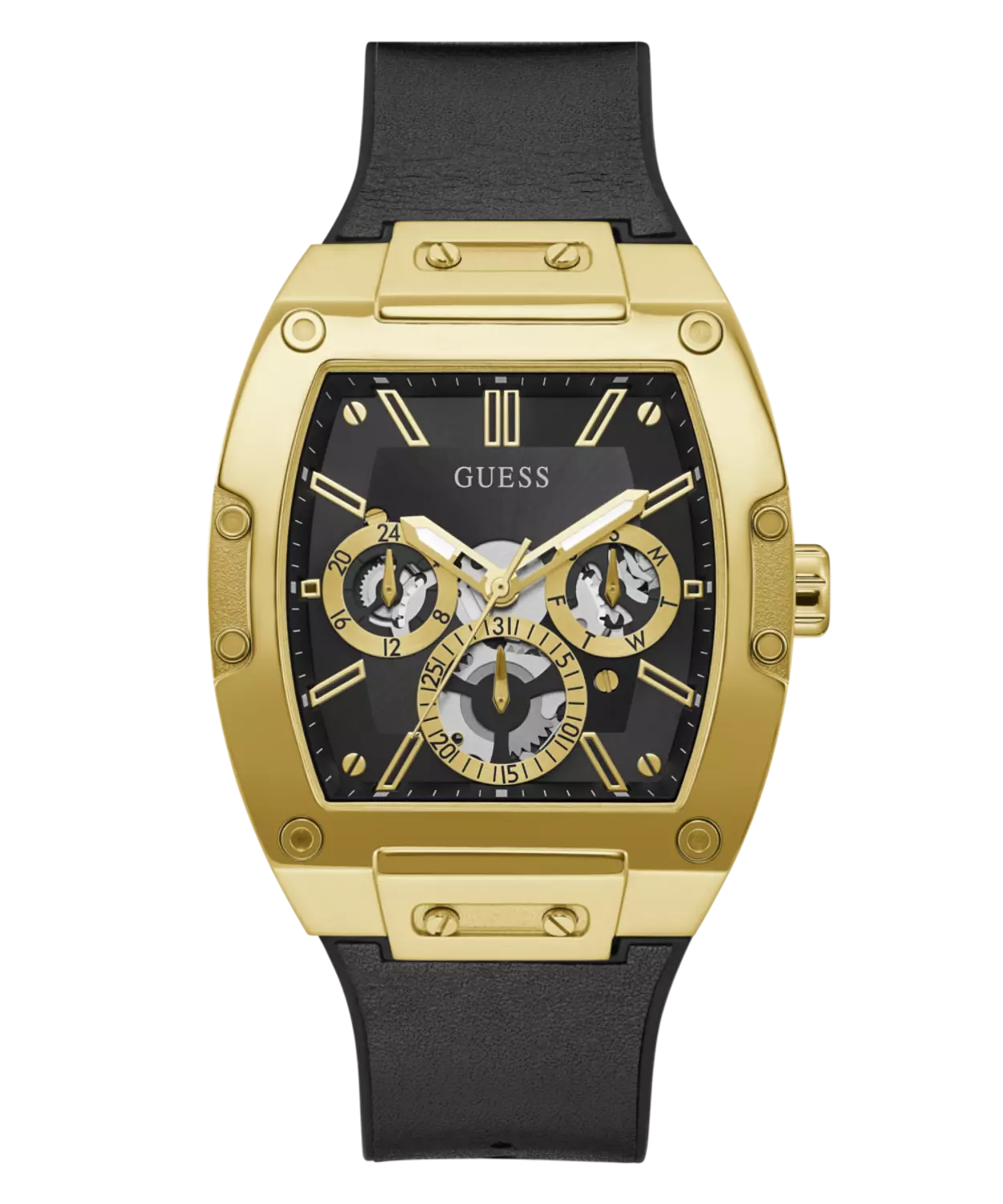 GUESS GW0202G1 Men's  Watch Gold Tone Genuine leather/Silicone Strap image