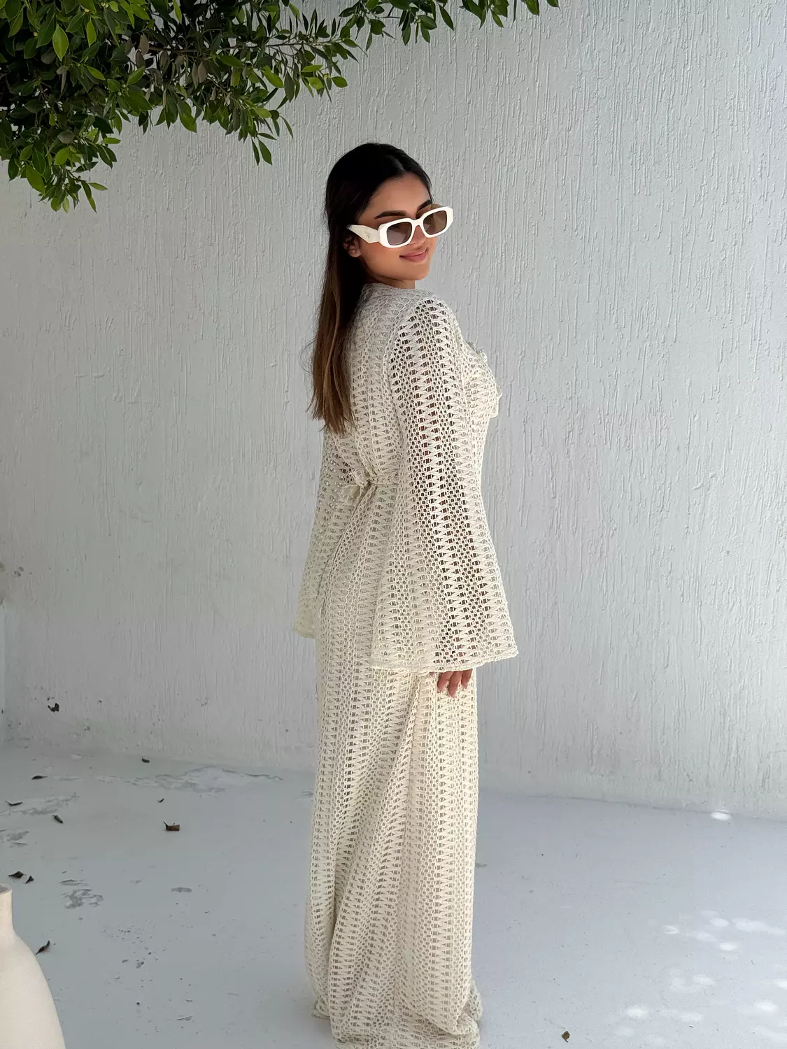 Flower knit dress hover image