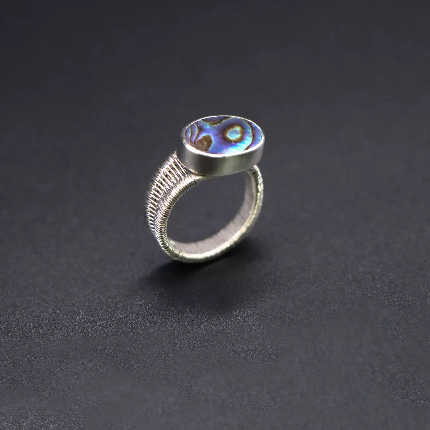 Wire wrapped silver 925 with abalone shell image