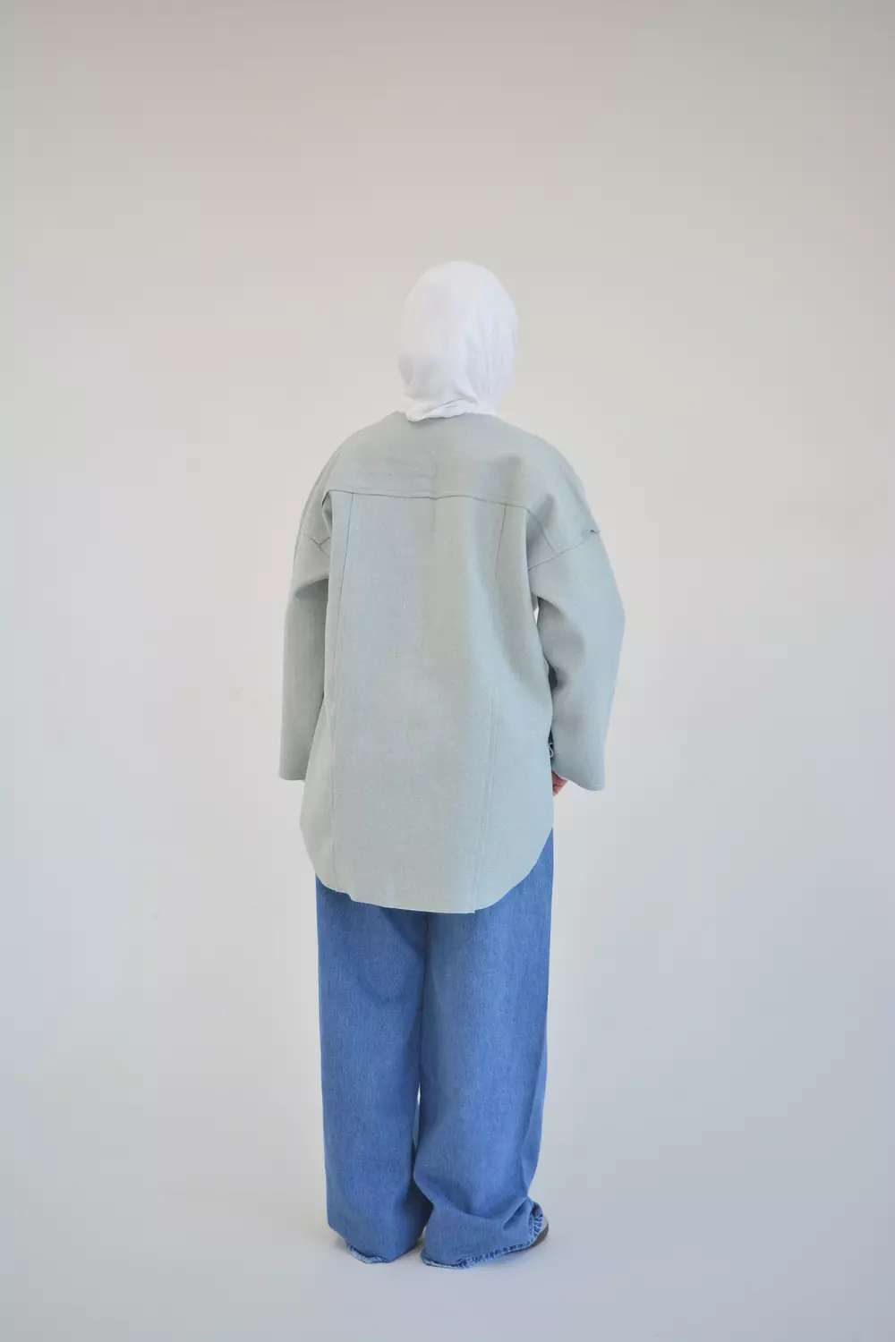 EARTHY Jacket in mint gray 1