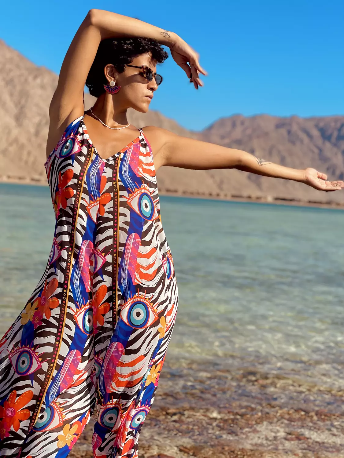BlueEye Zebra mix jumpsuit  image
