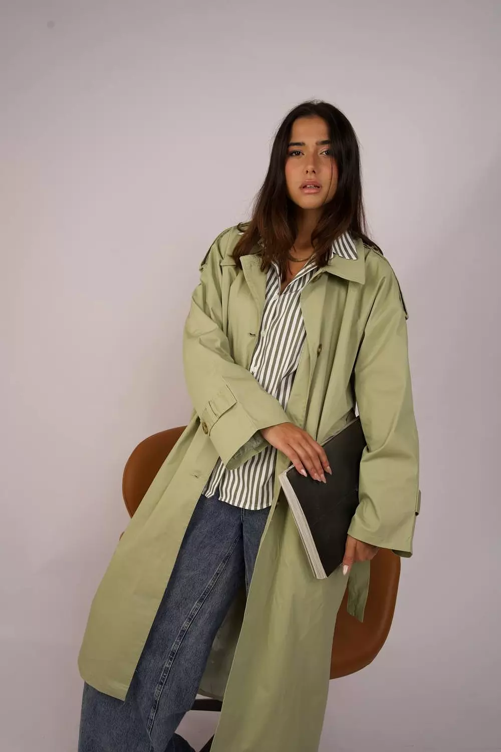 Mint Trench coat  4