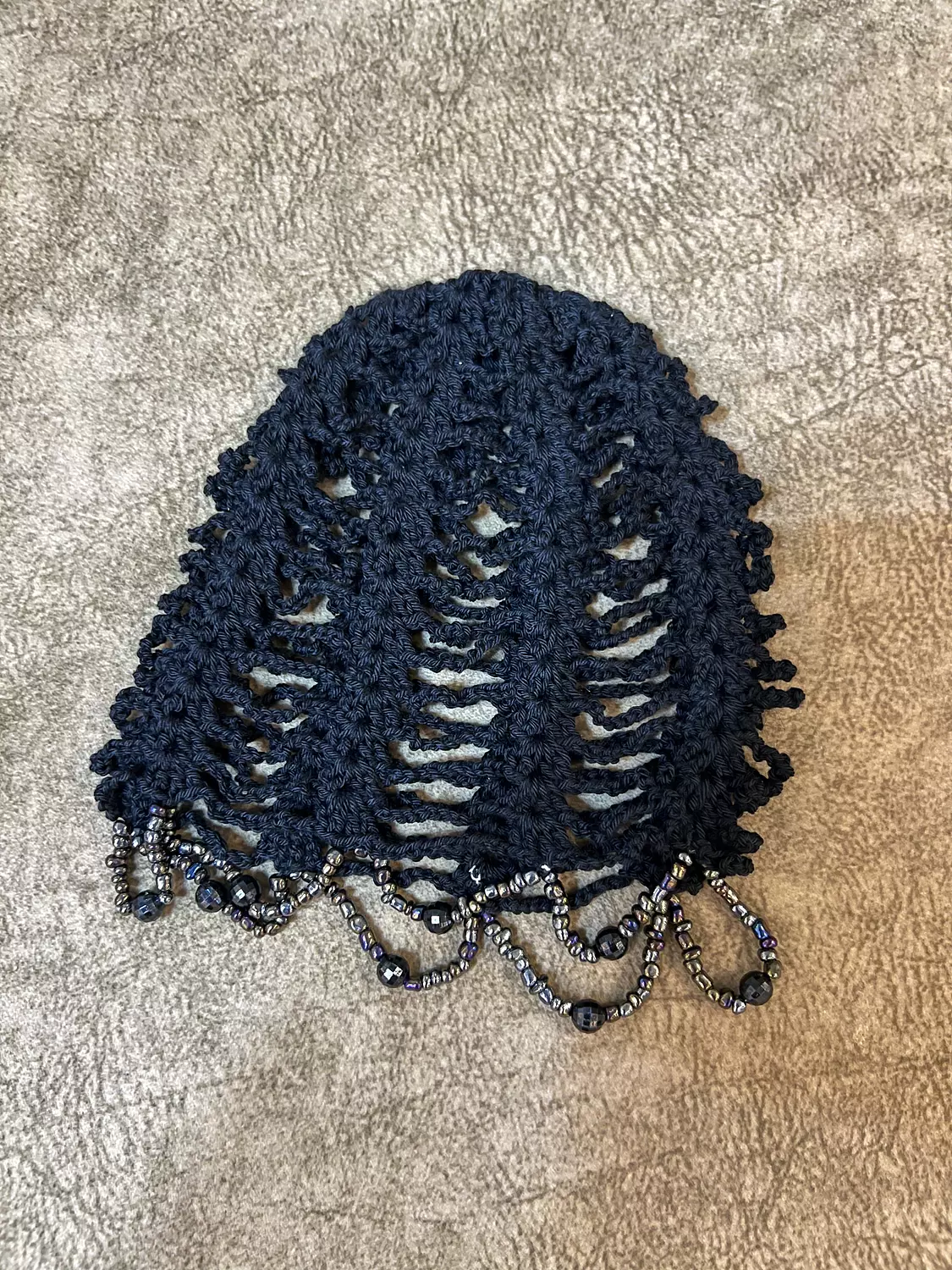 Bodrum black crochet hat 1