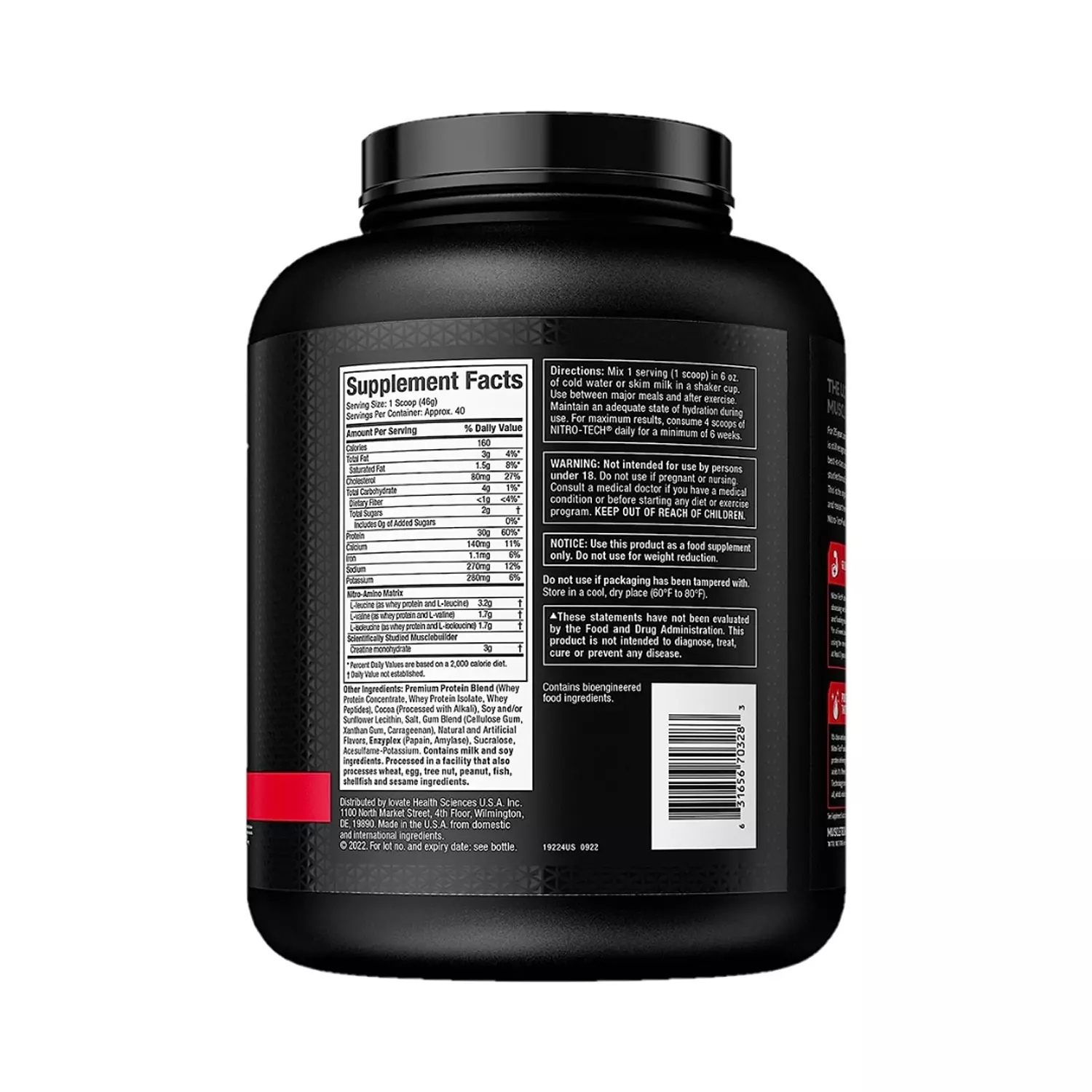 NitroTech Whey Protein 1.81kg – 40 Servings – Muscle Road hover image
