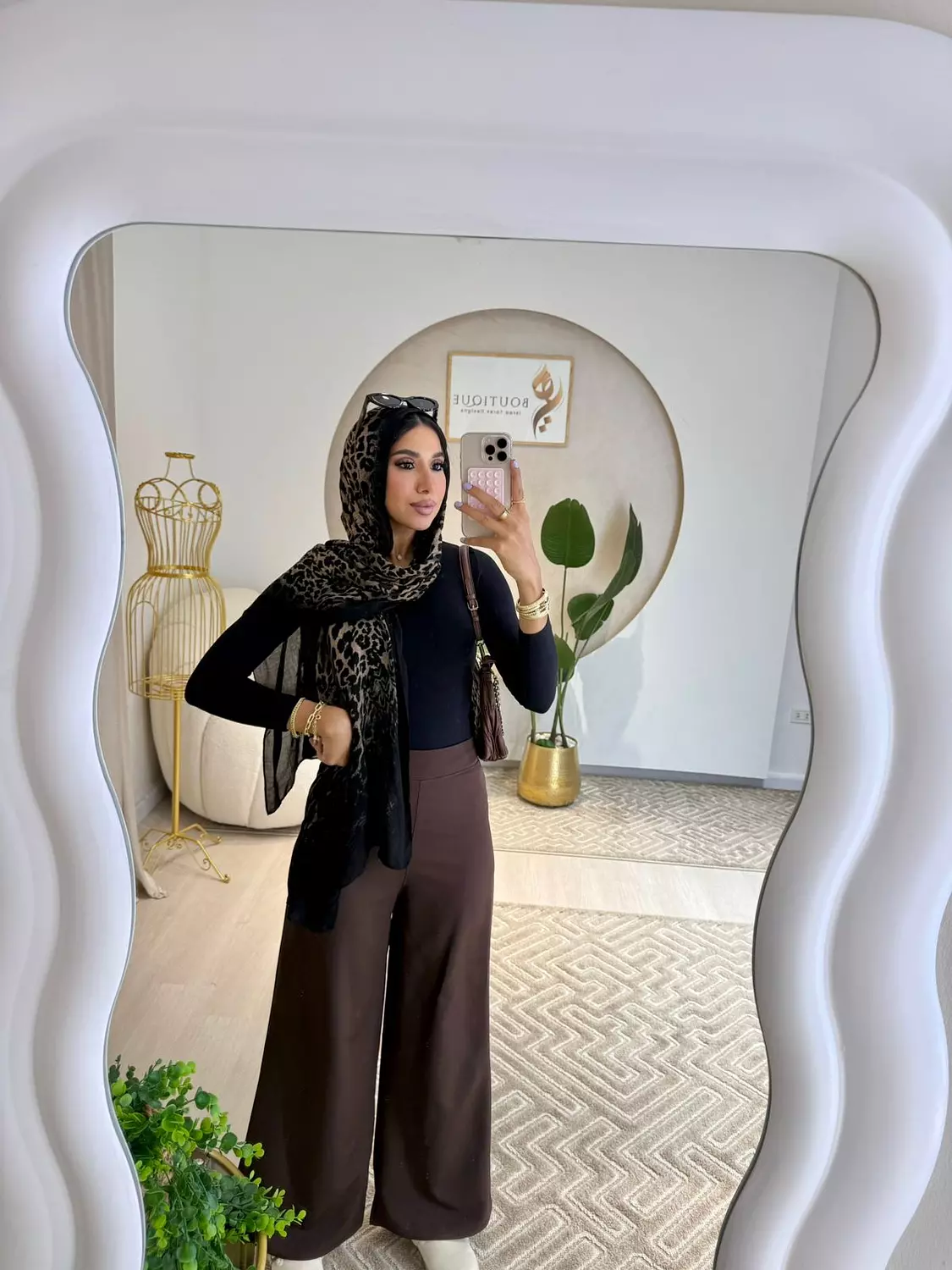 بنطلون روزالين بني image
