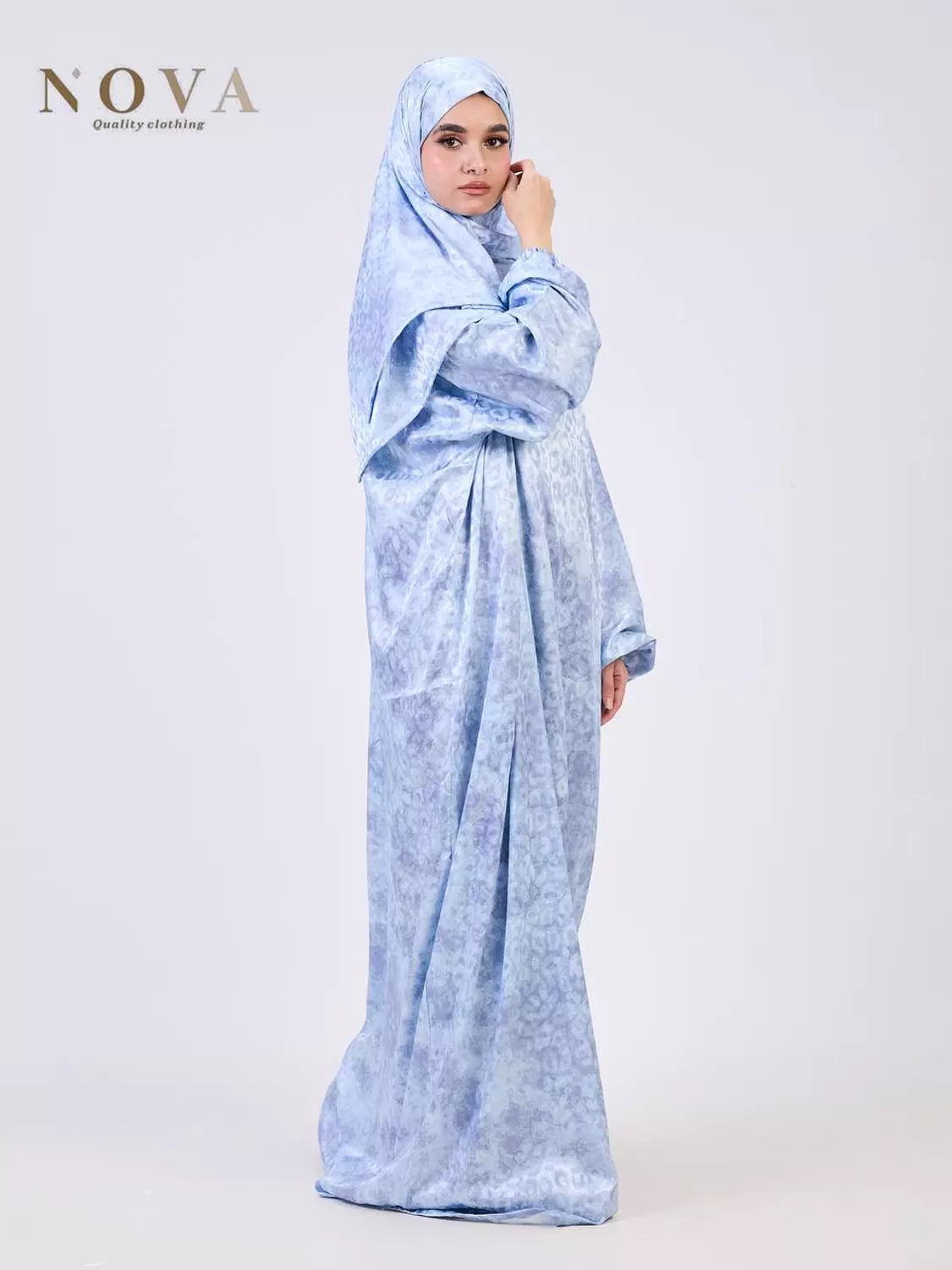 Blue Printed Jacquard  1