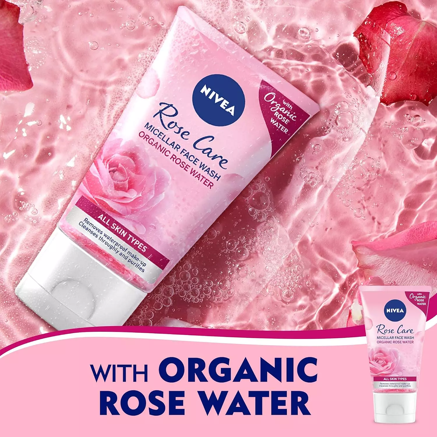 NIVEA MICELLAR FACE WASH ROSE CARE 150 ML 5