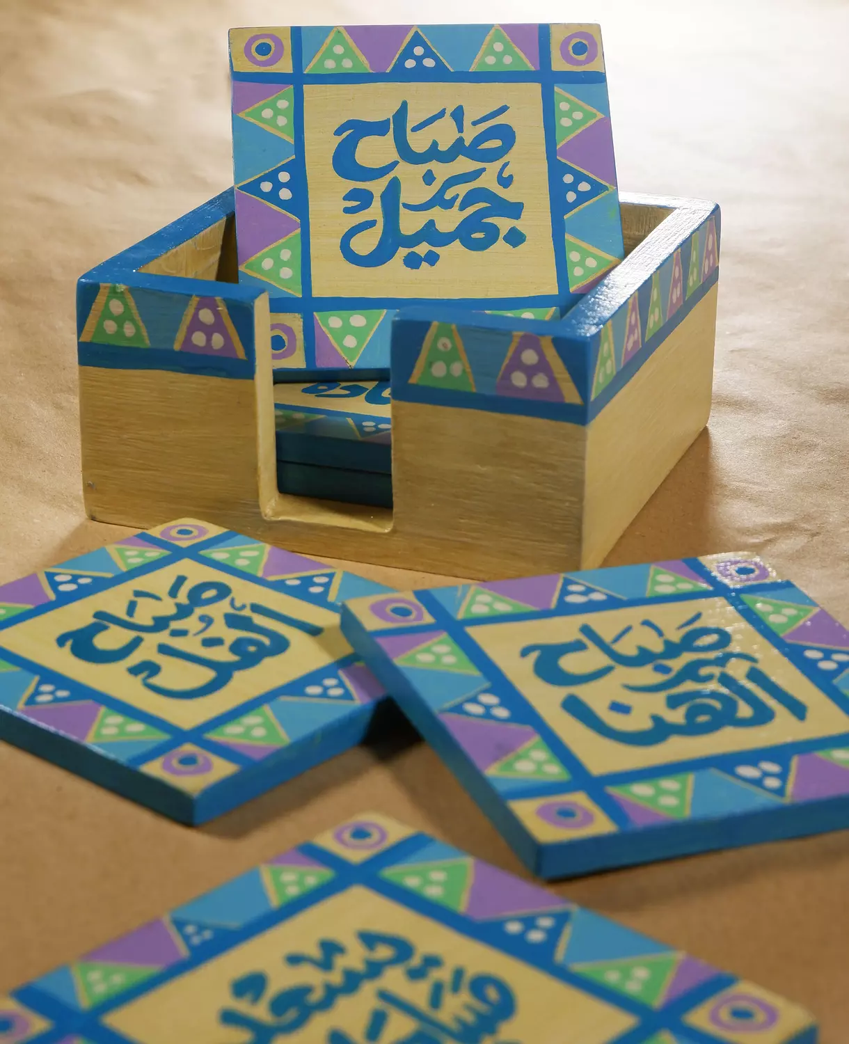 Nubi blue Coaster set  image