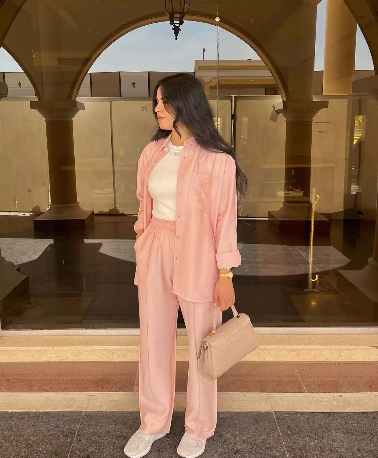 Powder Pink Linen Comfy Set image