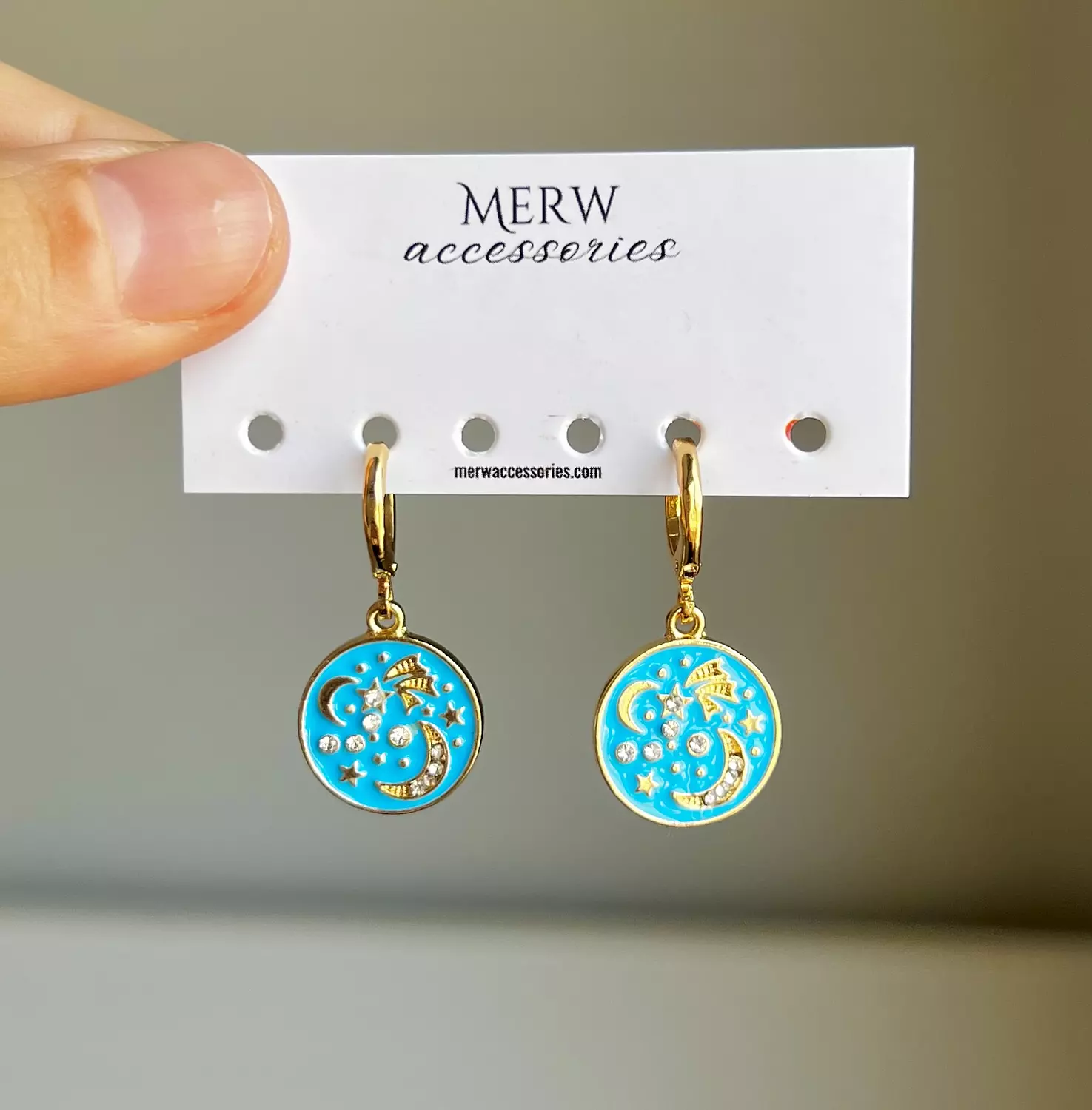 Blue moon earring  image