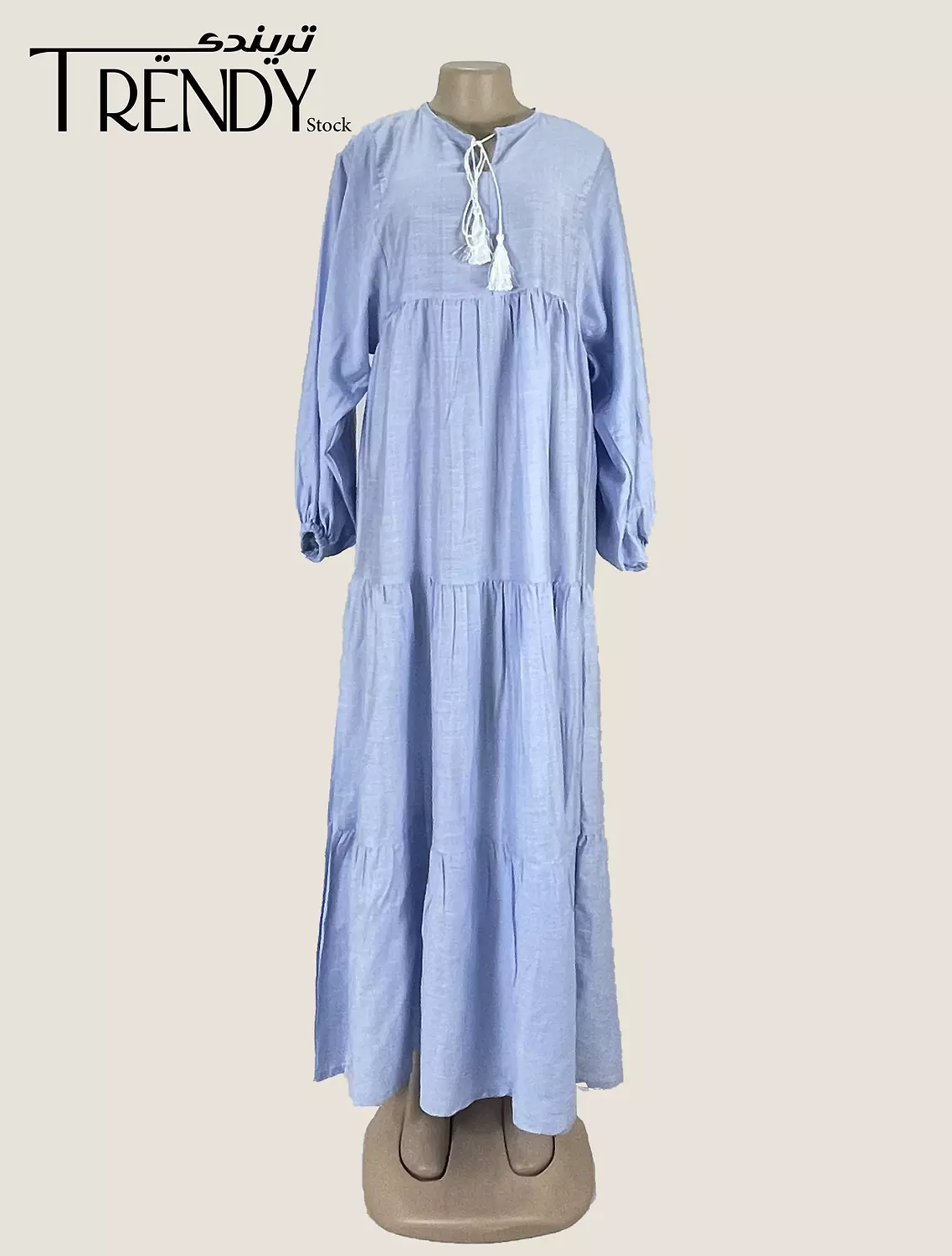 Summer Lenon with long sleeves dress image