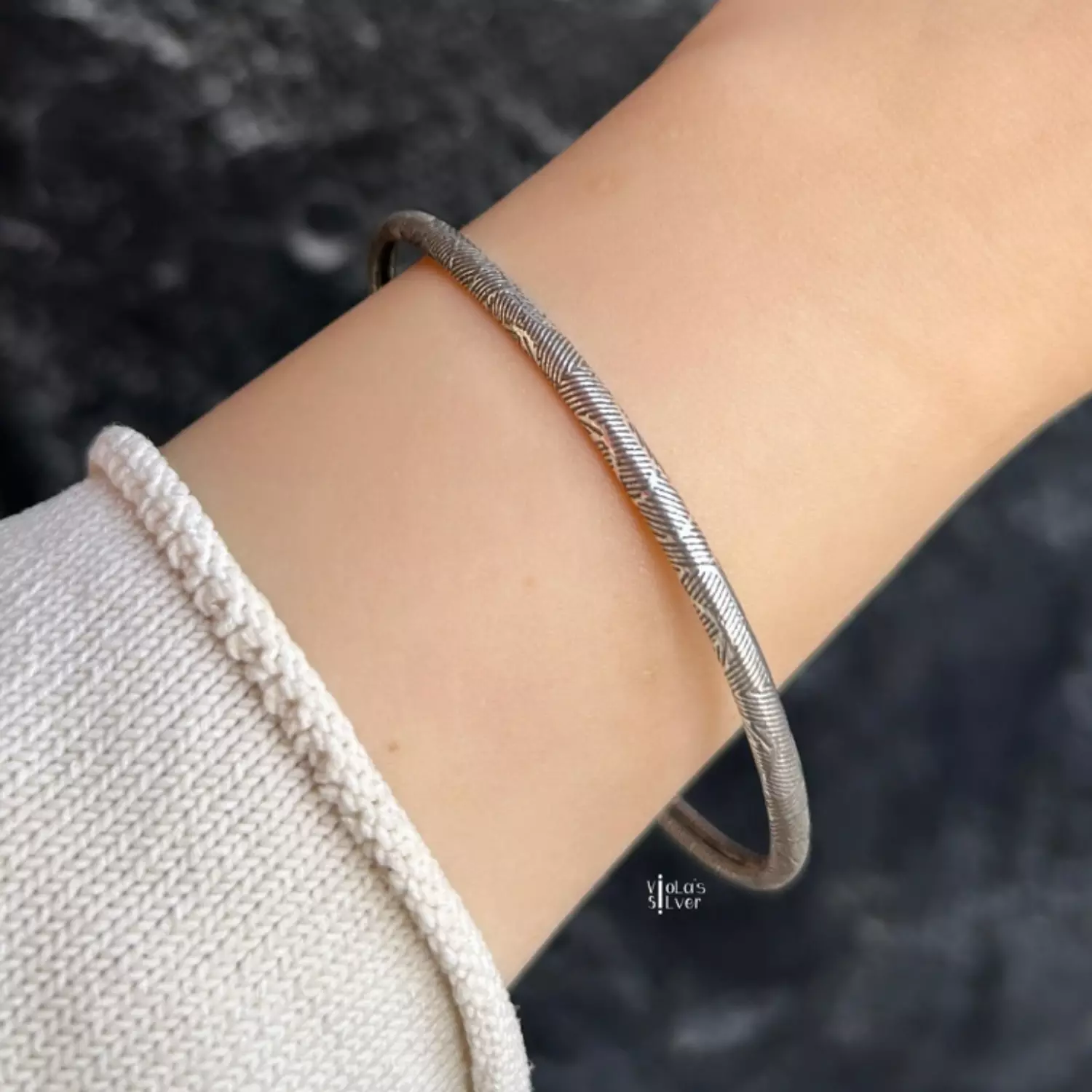 Zebra thin bangle (08) image