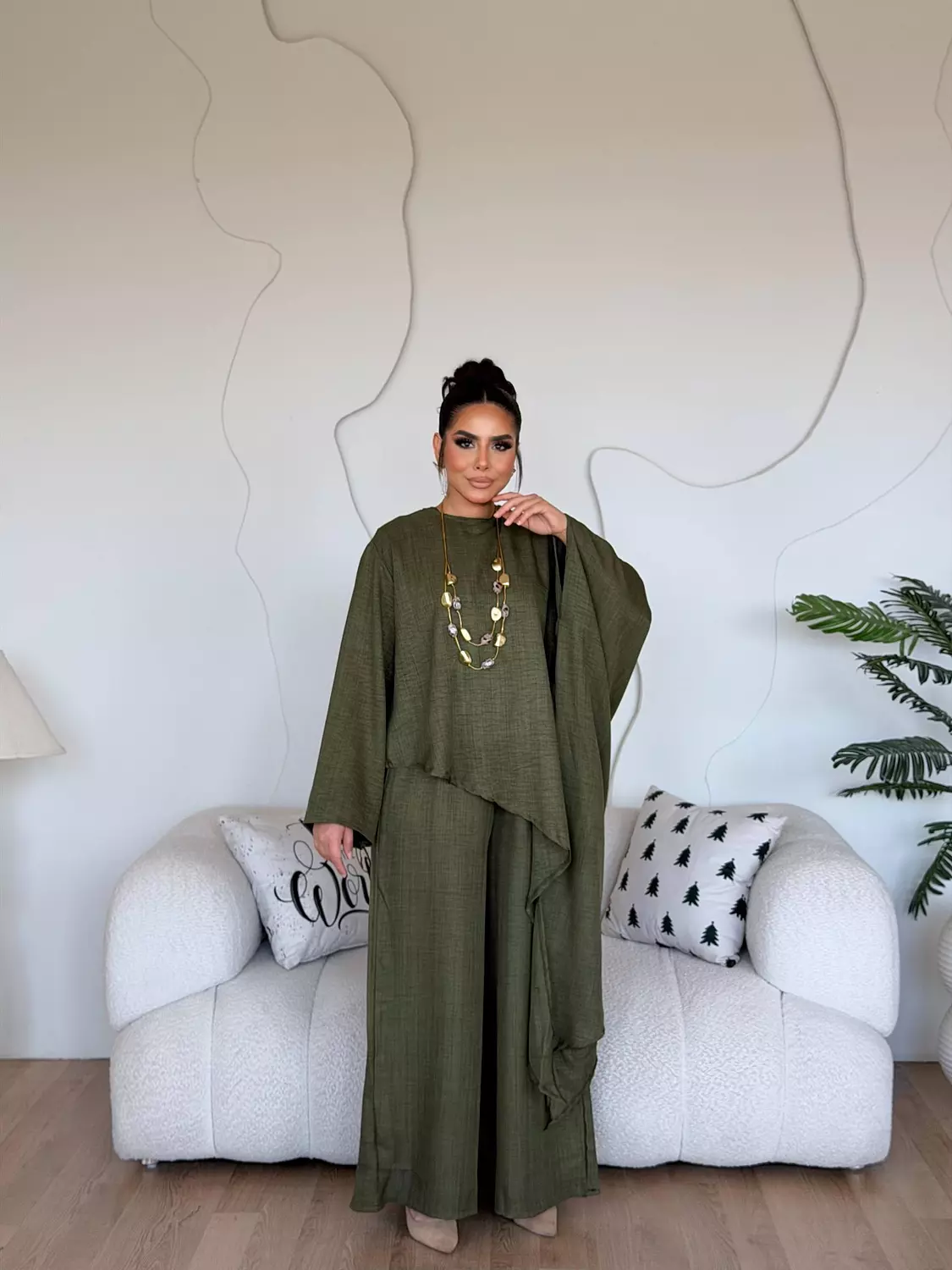 The Flowy Set In Olive 3