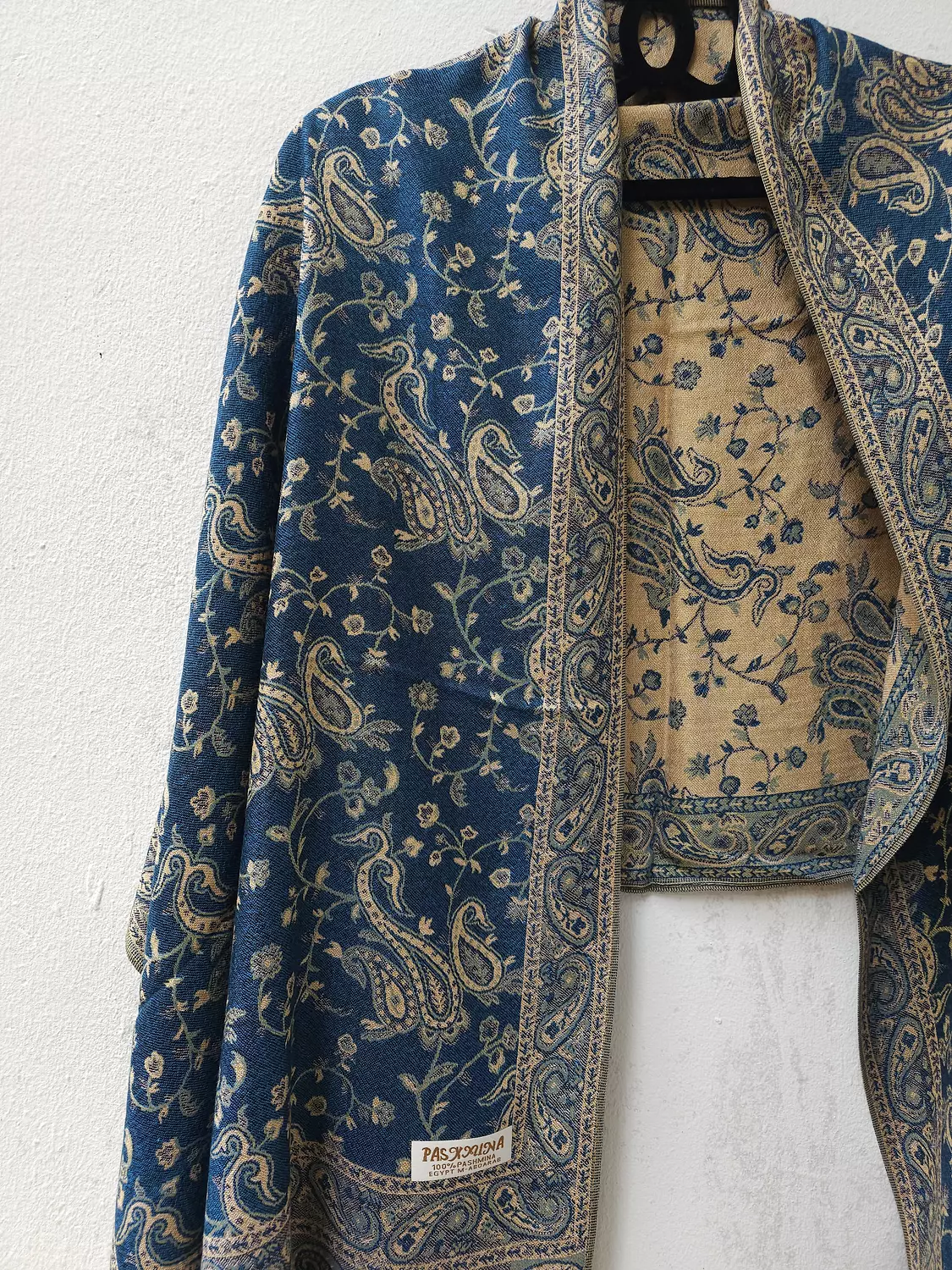 Blue2/beige Pashmina 3