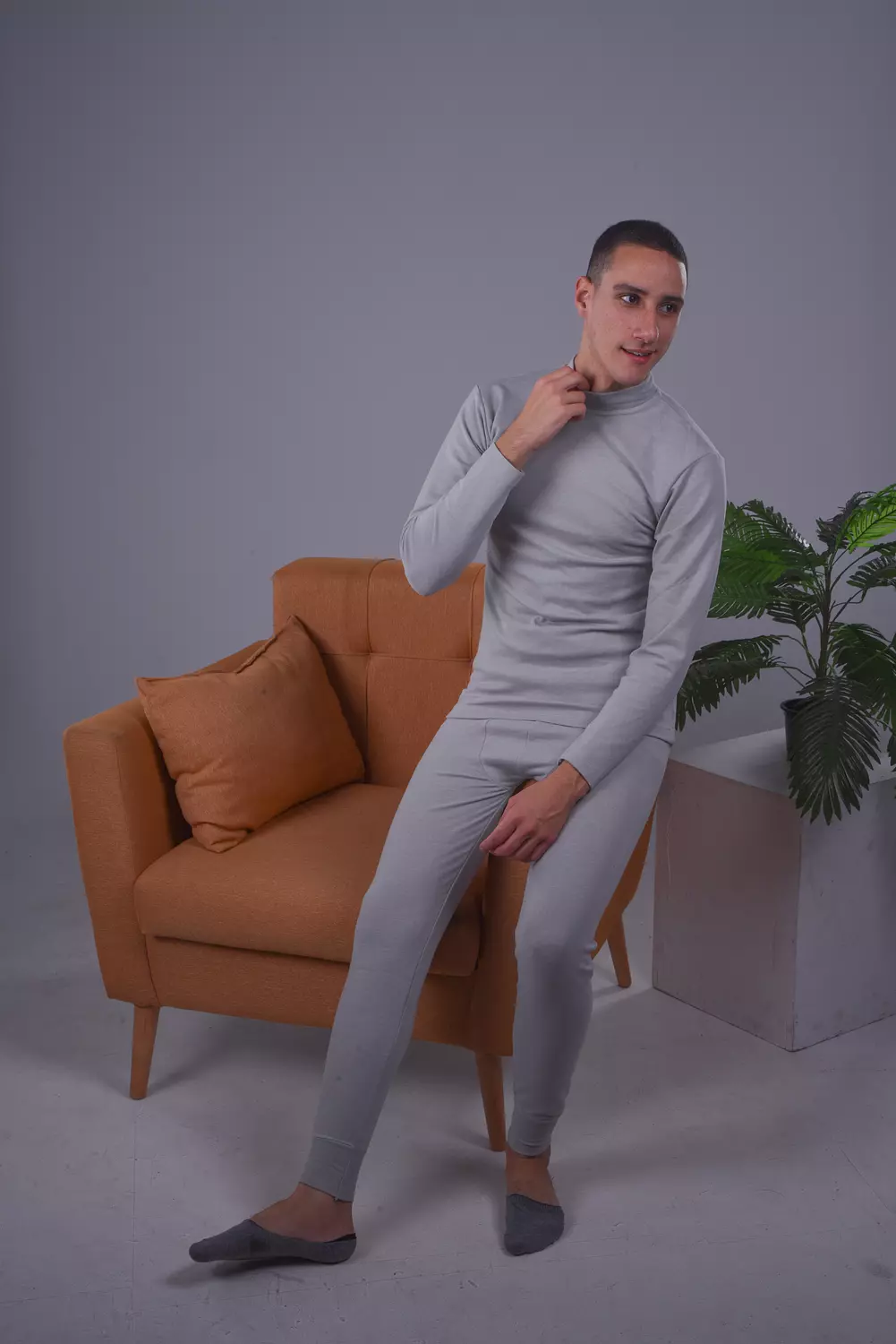 Men Half Neck Thermal Set 4