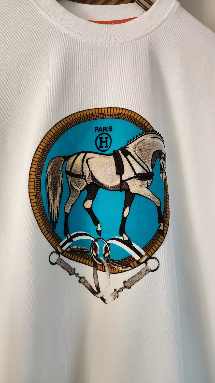 HERMES whitexblue tshirt 4