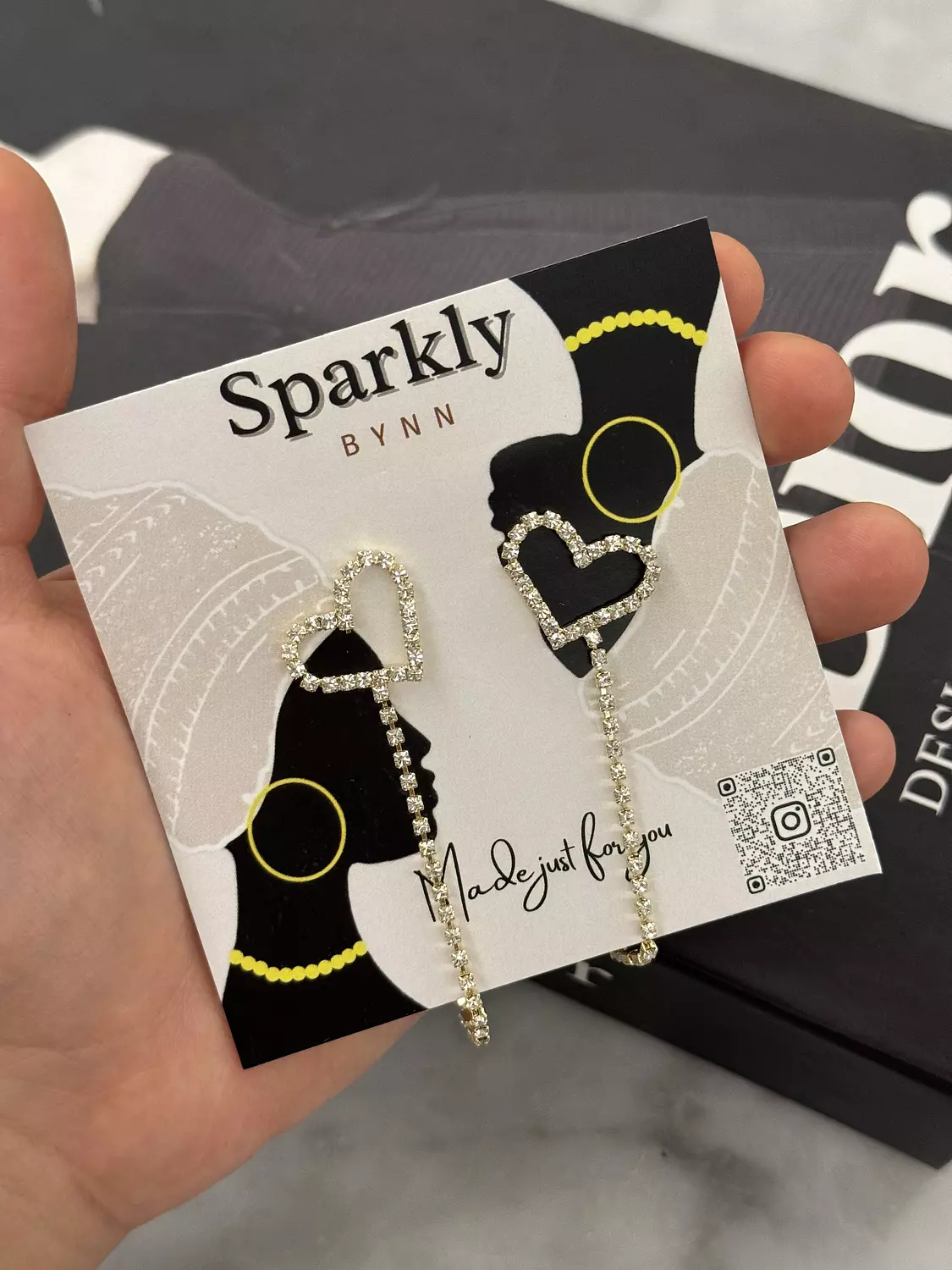 Bling bling heart earings  image
