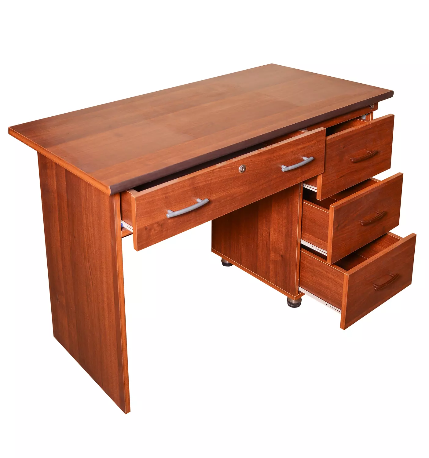 Desk 120 cm brown 201 4 drawers image