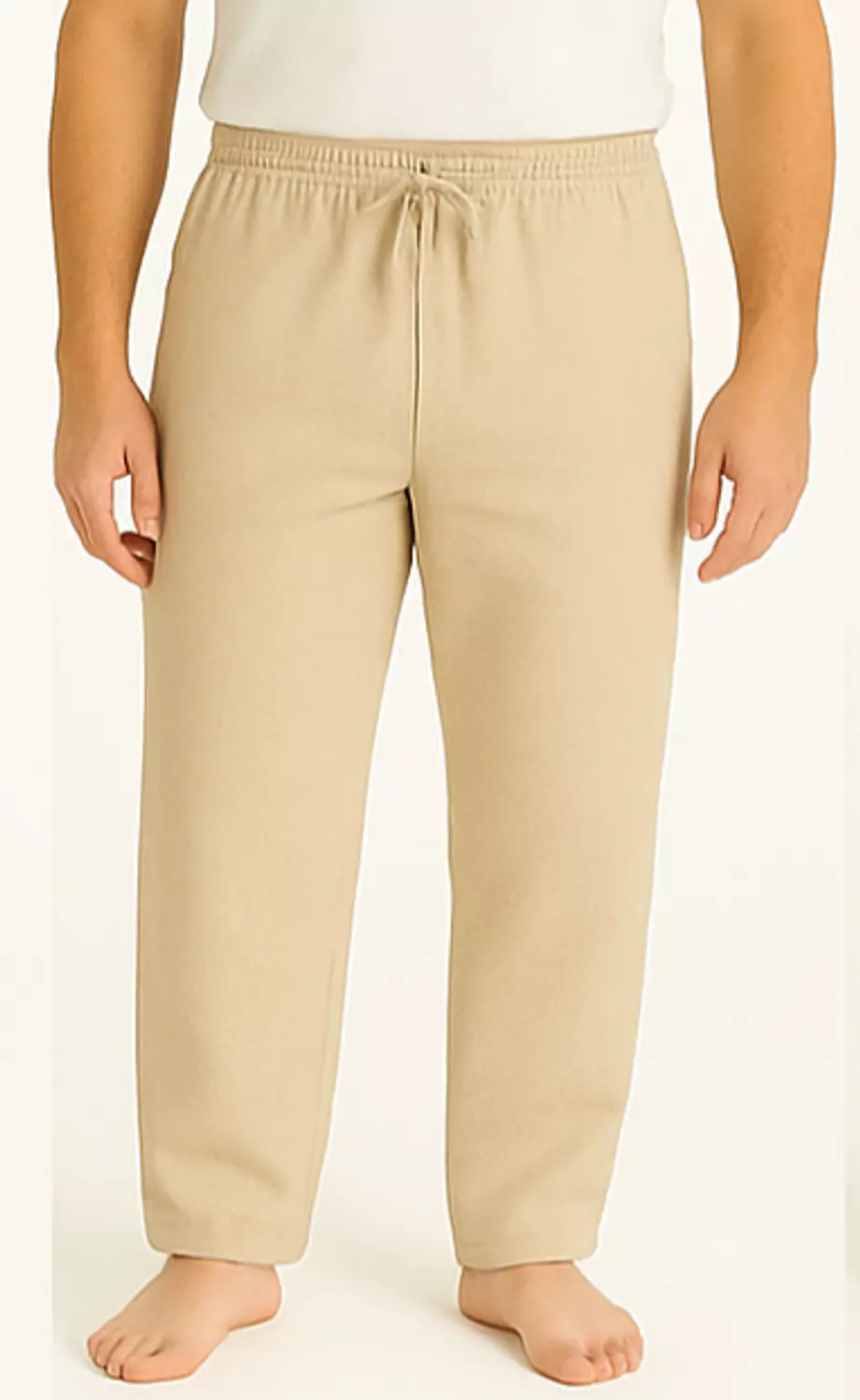 Cotton Plain Pajama Pants - 4040 - Light Beige hover image