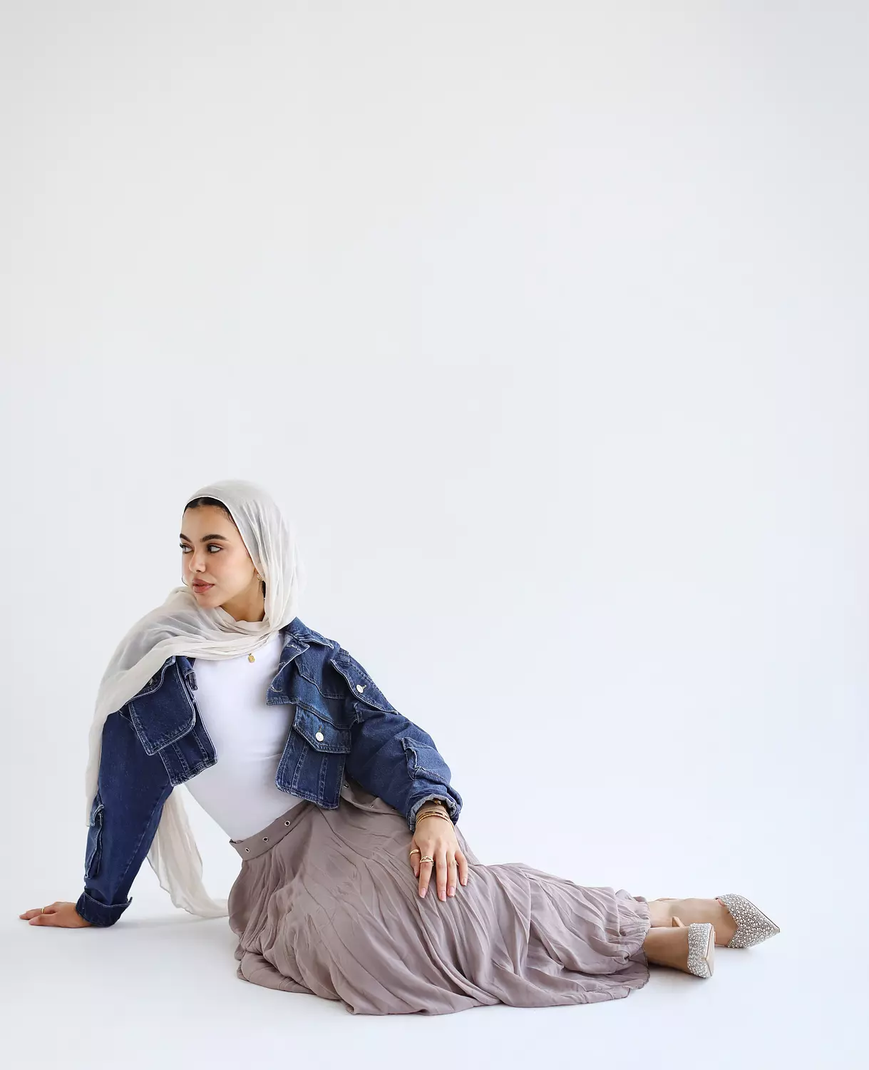 Whisper Skirt in Beige 3