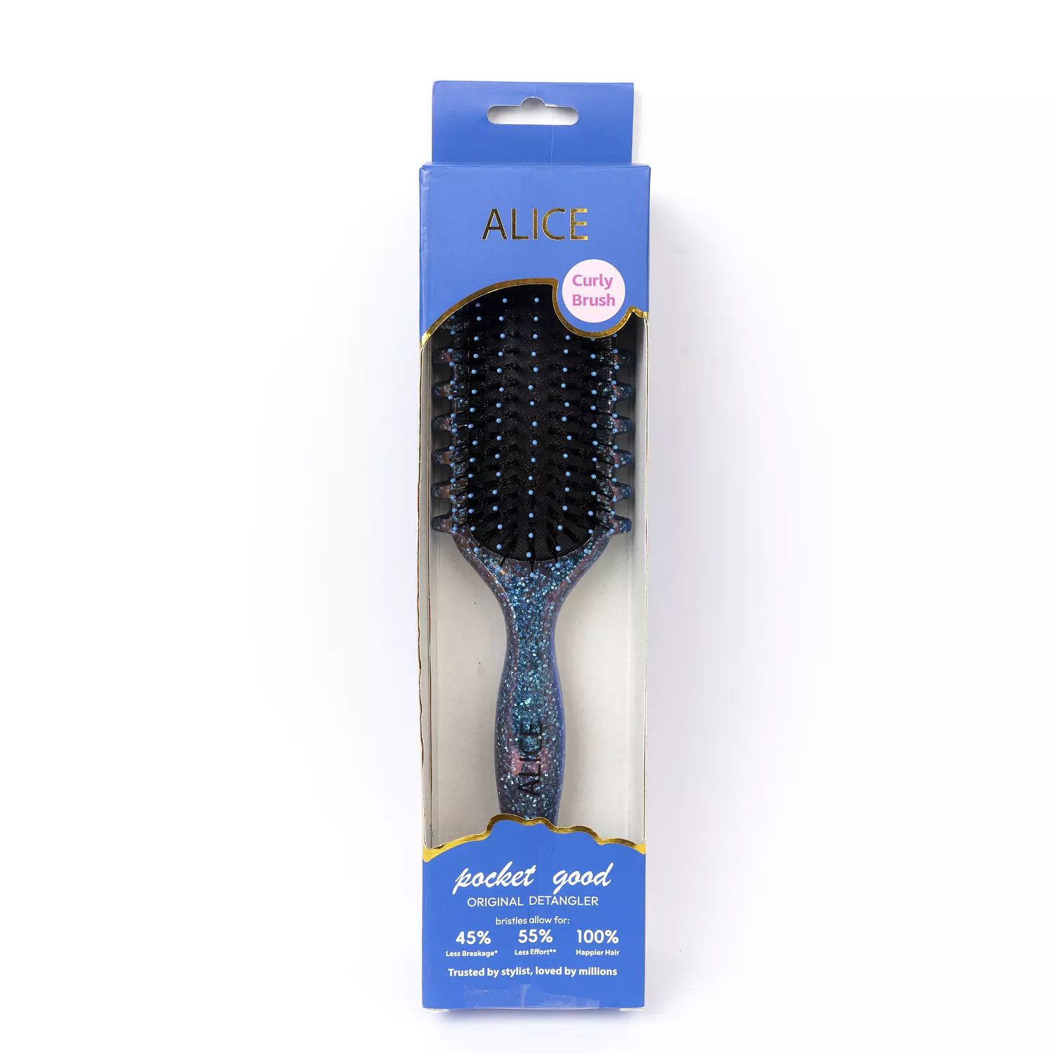 Glitter curly brush Blue 2