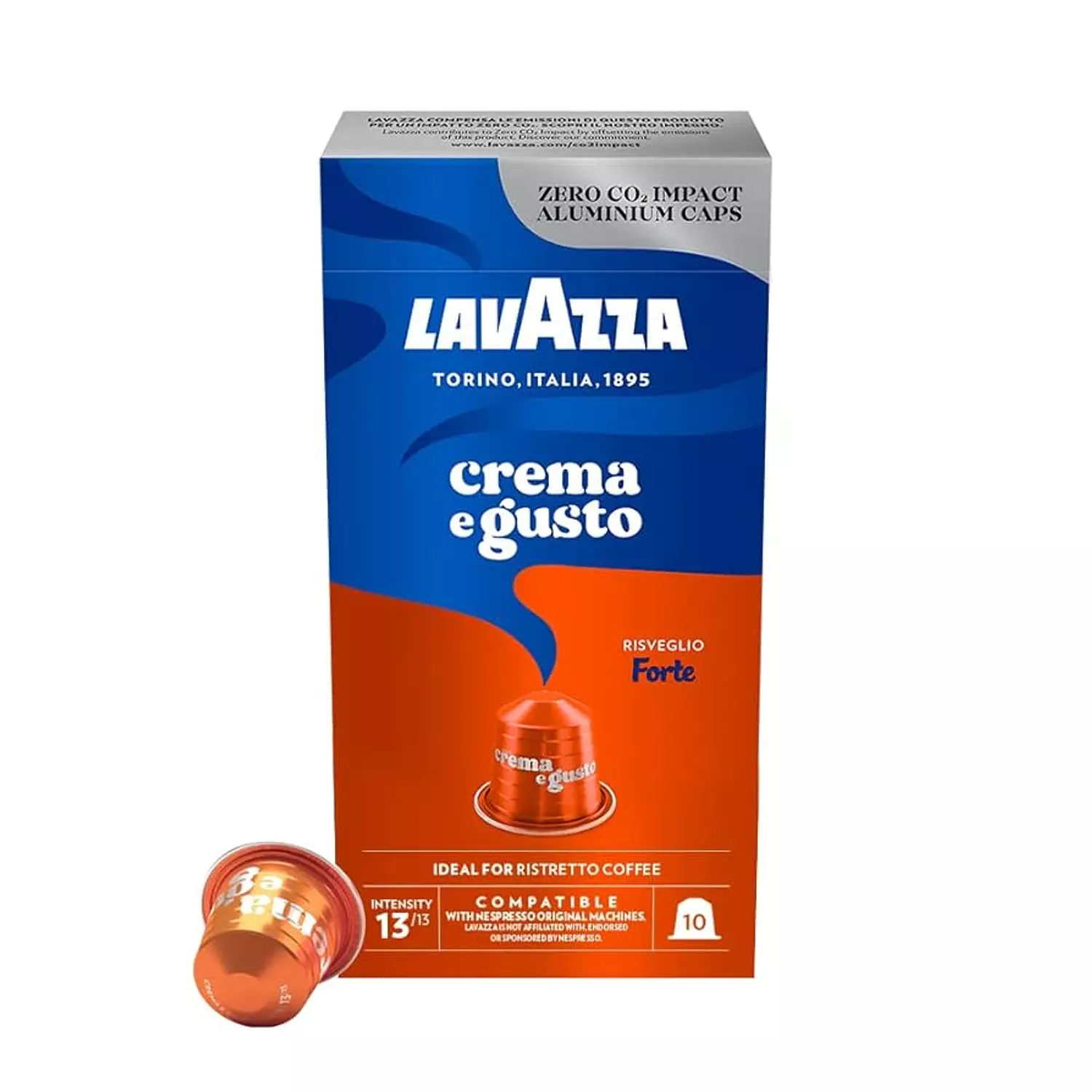 Lavazza Crema E Gusto Forte Nespresso Compatible Capsules  ( 10 Capsules ) image