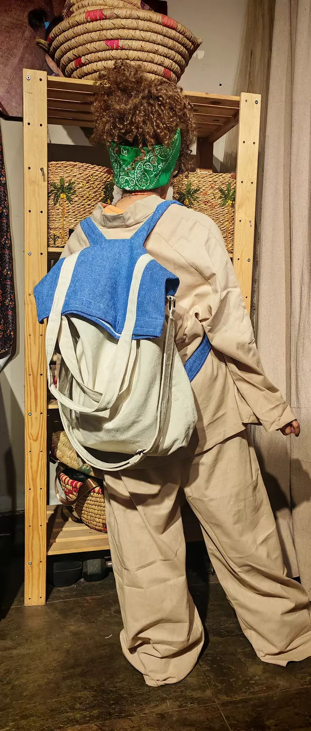Backpack / Shoulder / Crossbody blue×off white Reda bag hover image